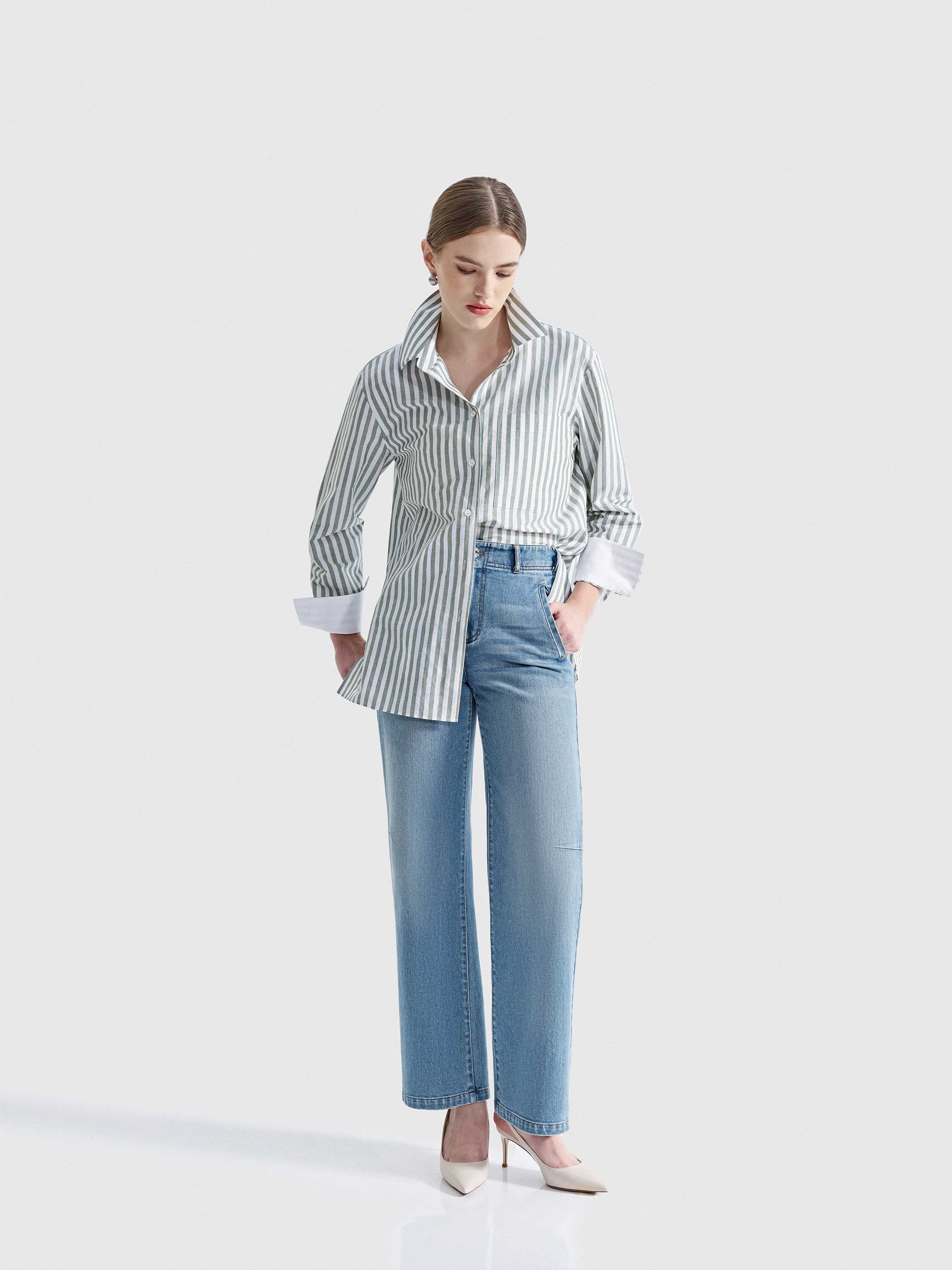 SOLEIL HIGH WAISTED STRAIGHT DENIM - Image 6