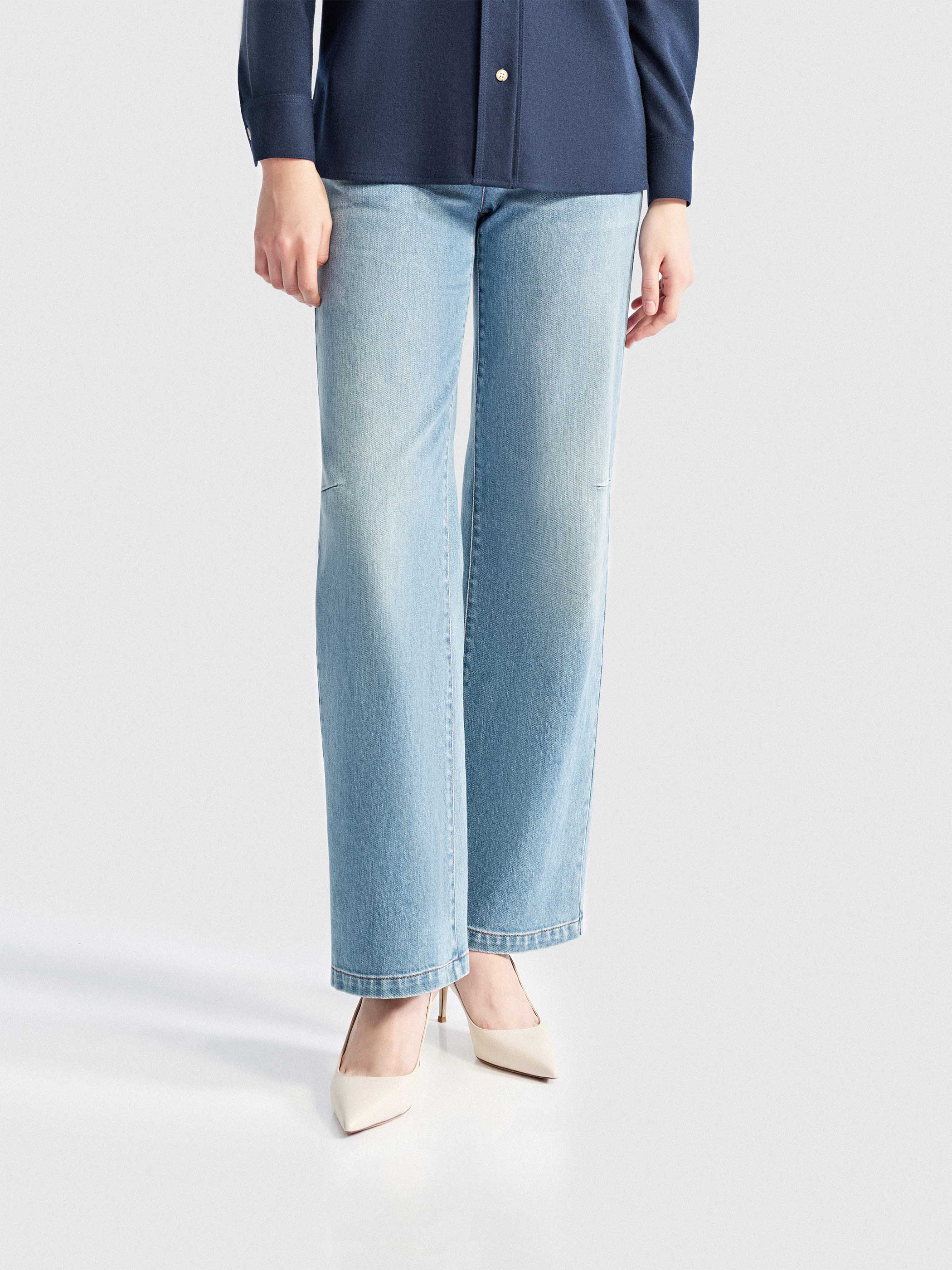 HIGH WAISTED STRAIGHT LEG DENIM - Image 2