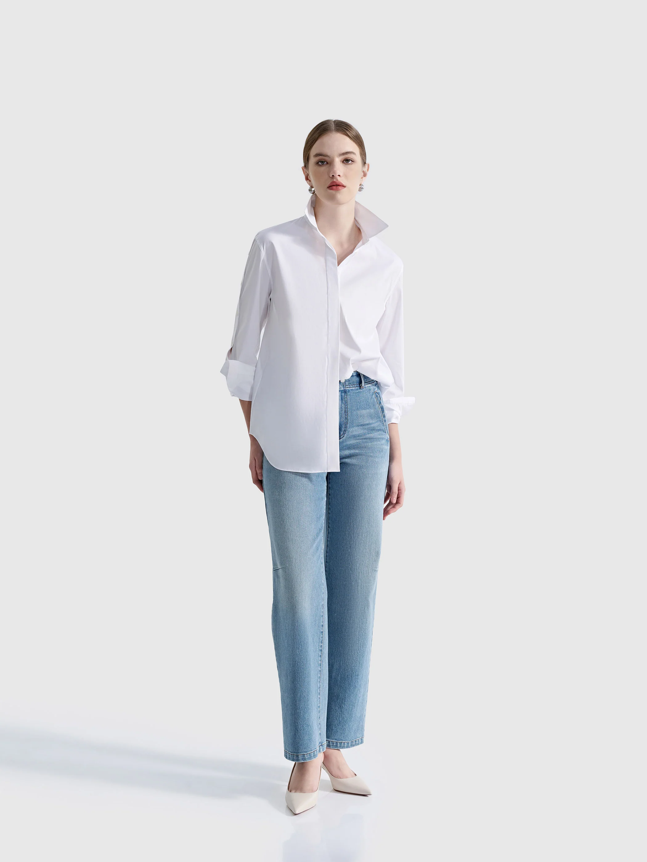 HIGH WAISTED STRAIGHT LEG DENIM - Image 6