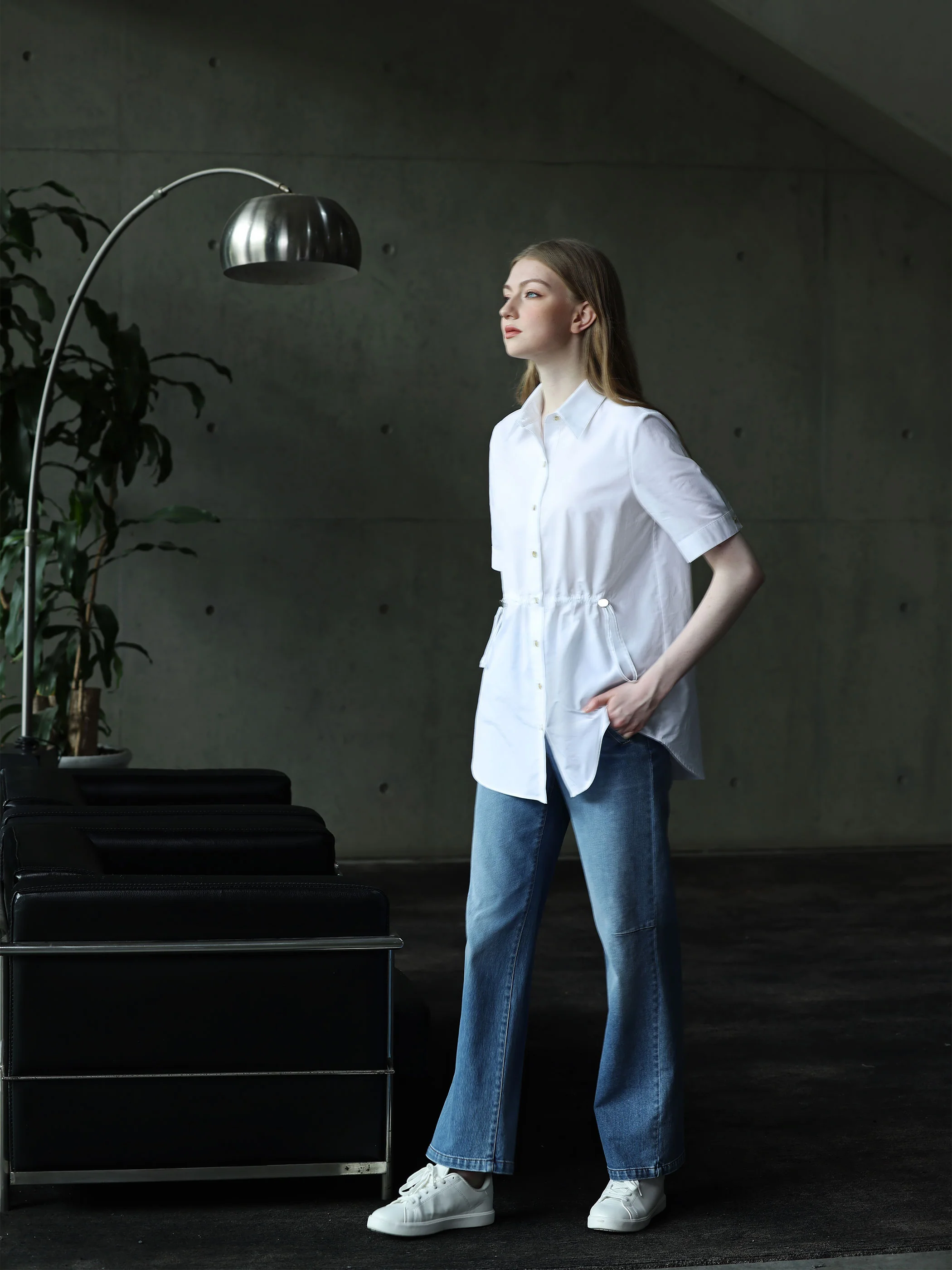 HIGH WAISTED STRAIGHT LEG DENIM - Image 9
