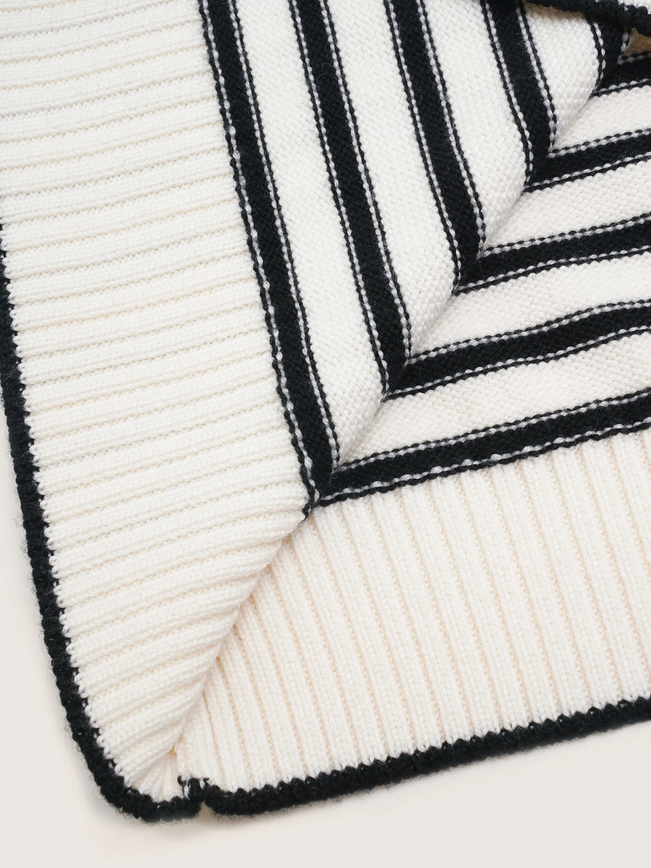 Ines Merino Stripe Quarter-Zip Knit - Image 11