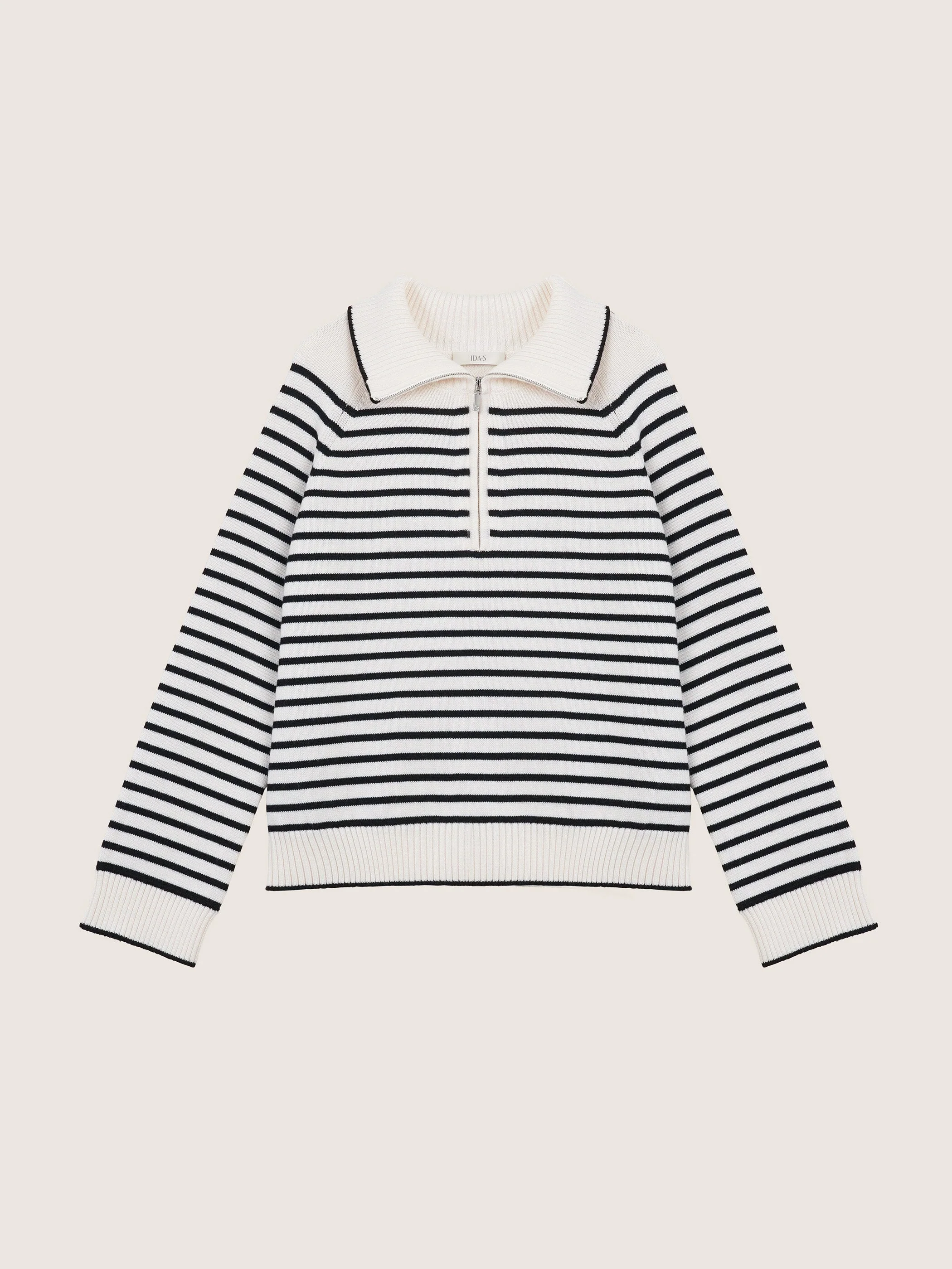 Ines Merino Stripe Quarter-Zip Knit - Image 5