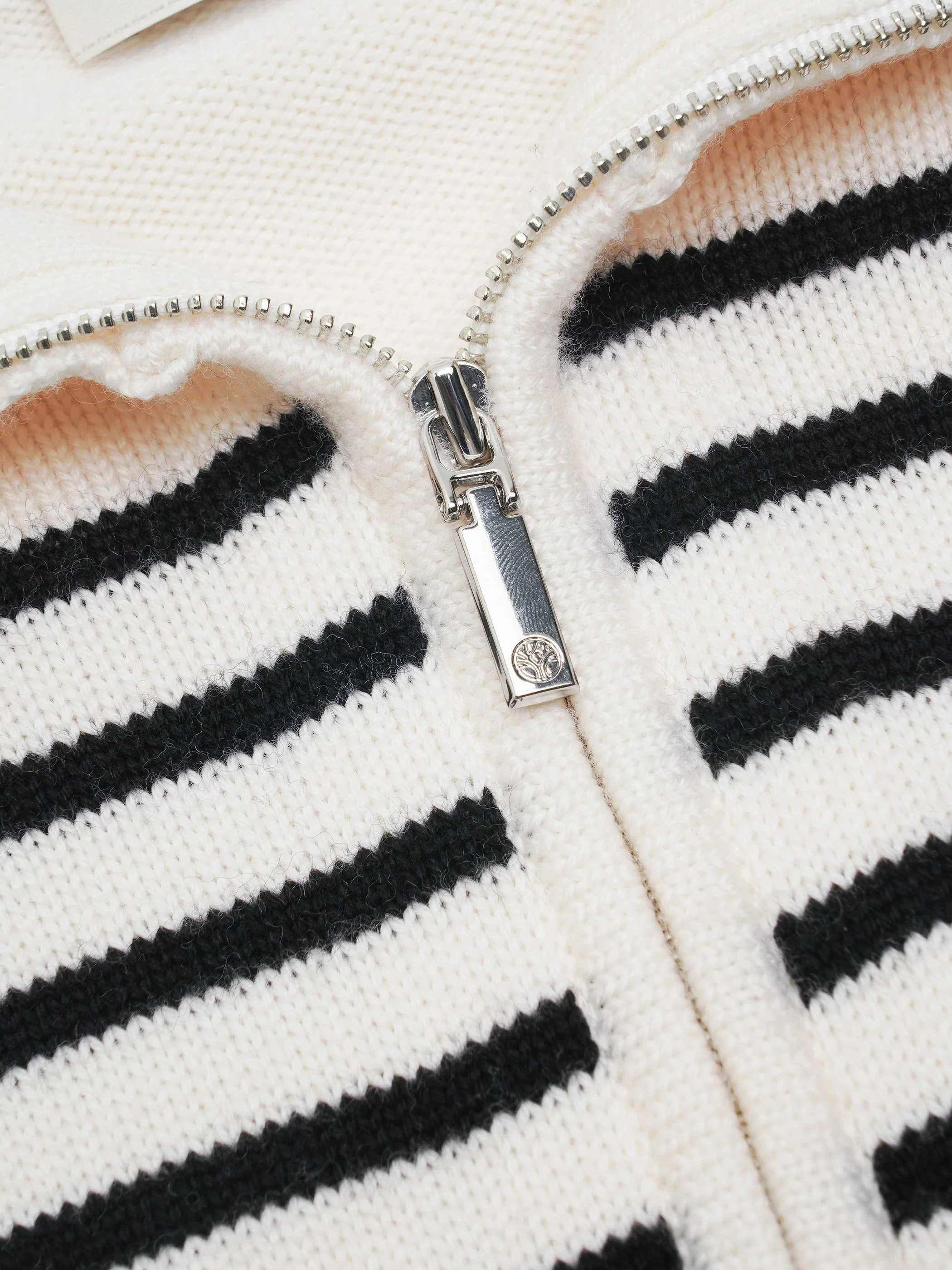 Ines Merino Stripe Quarter-Zip Knit - Image 8