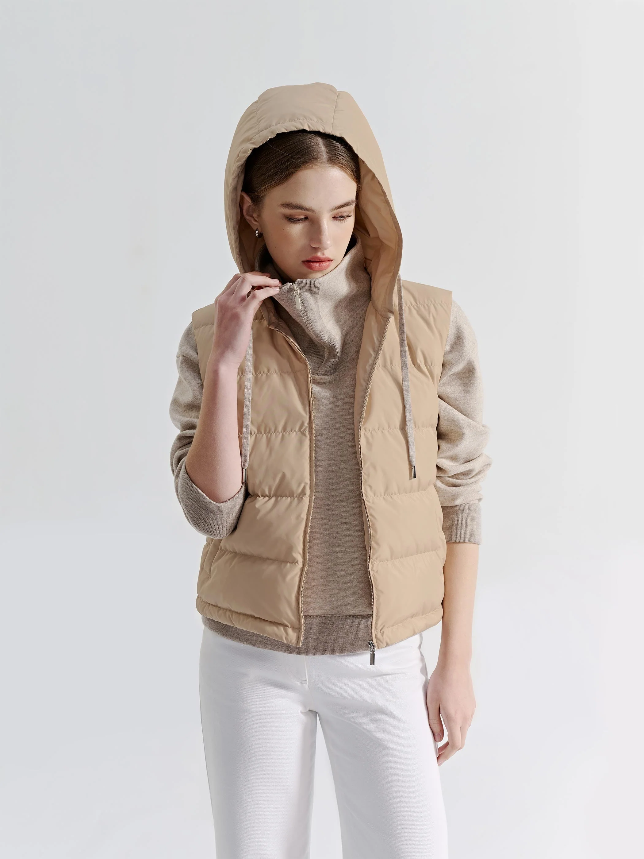 ISLA GOOSE DOWN CROPPED VEST - Image 4
