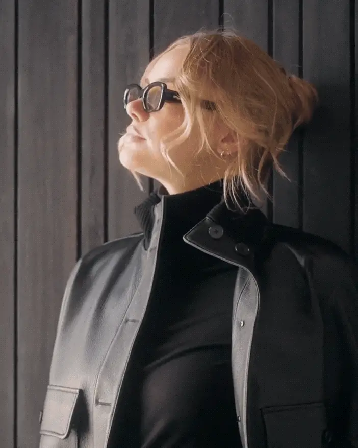 ISOLDE LEATHER BOMBER JACKET - Image 14
