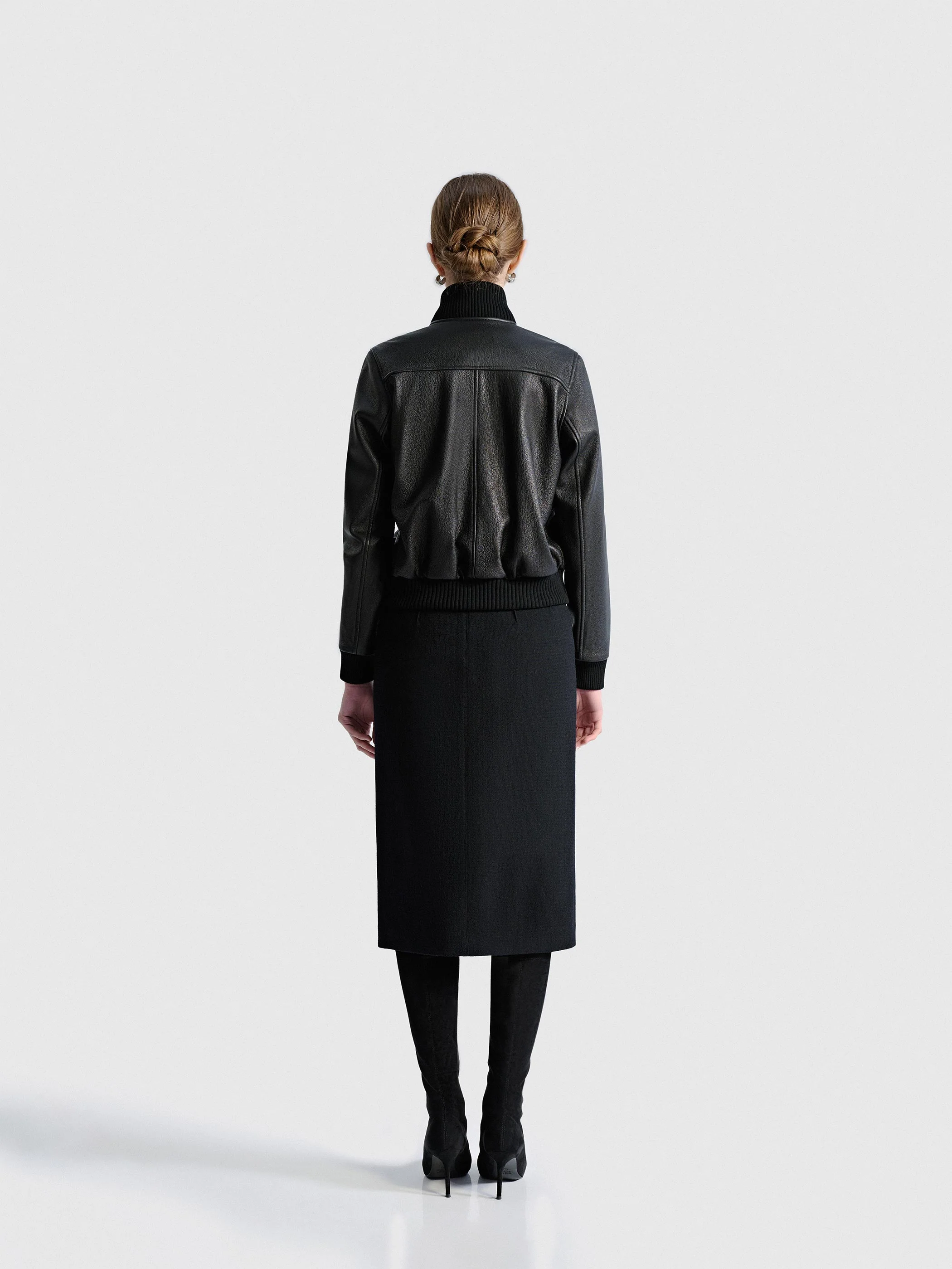 ISOLDE LEATHER BOMBER JACKET - Image 7