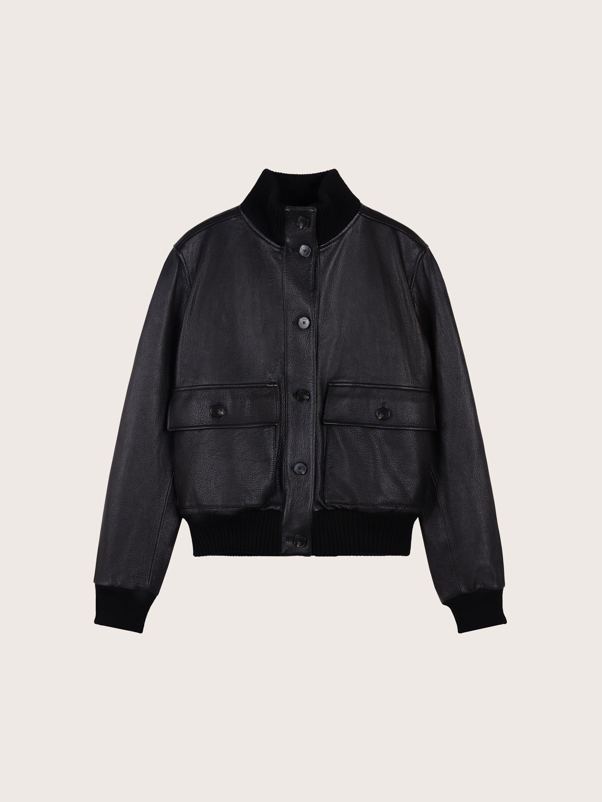 ISOLDE LEATHER BOMBER JACKET - Image 8