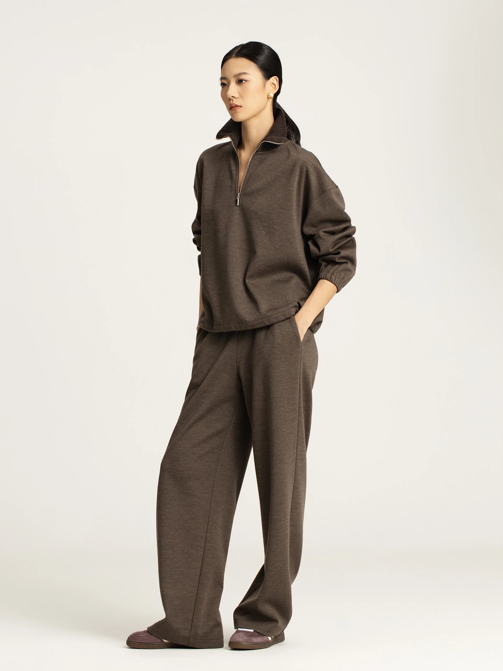 Jena Wool Wide-Leg Trousers - Image 3