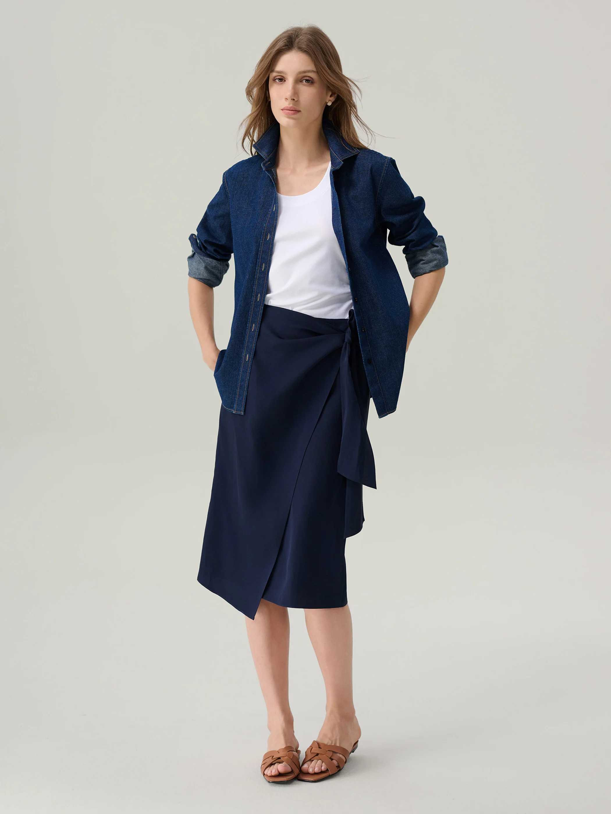 Kate Wrap Midi Skirt - Image 3