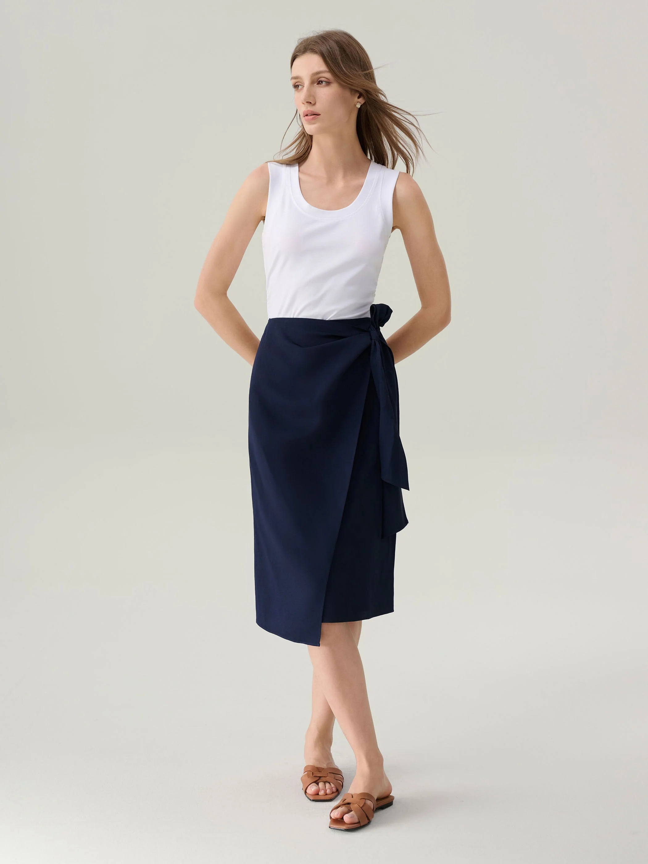Kate Wrap Midi Skirt - Image 4