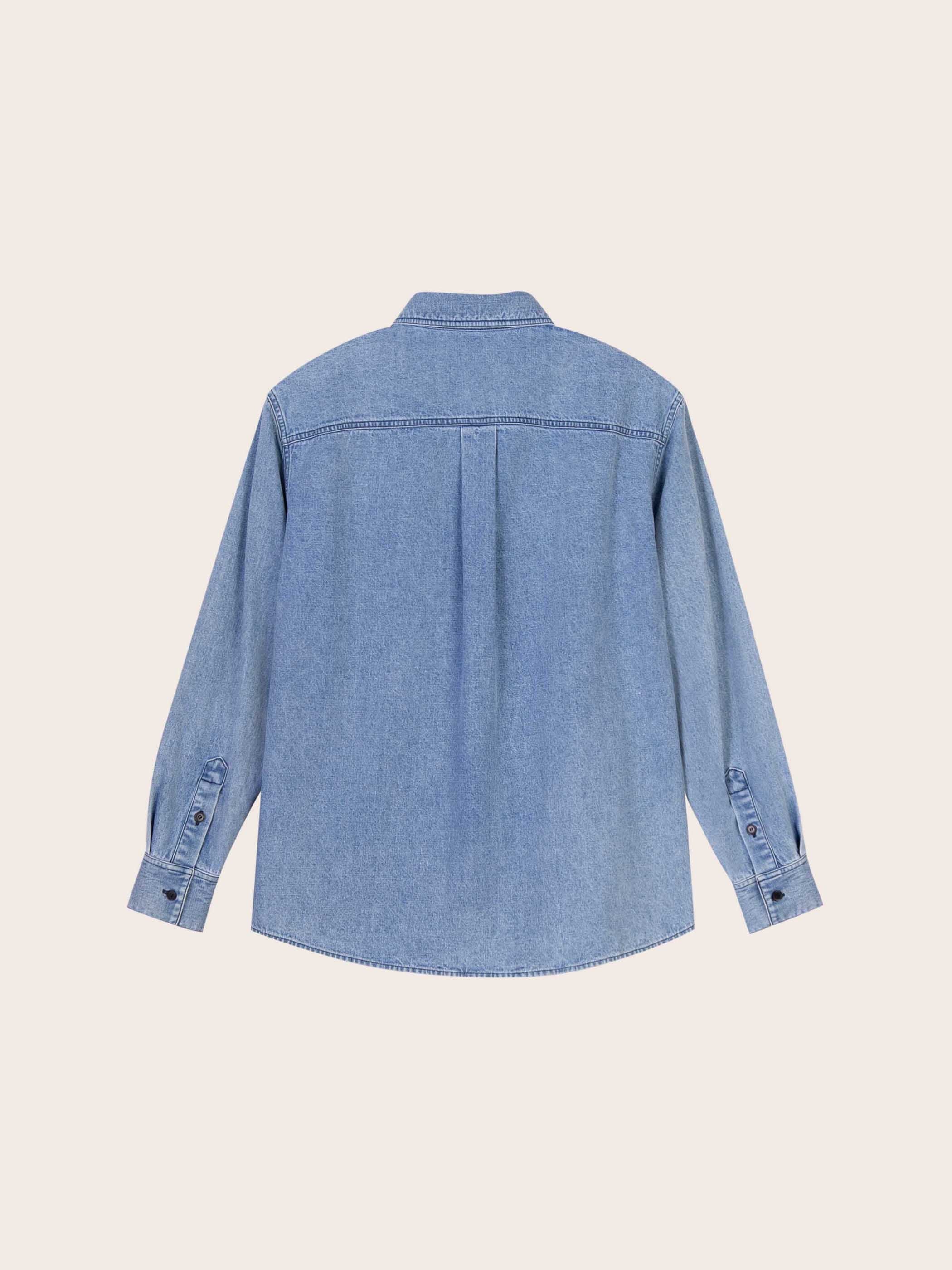 Lara Light Denim Button 
Down Top - Image 10