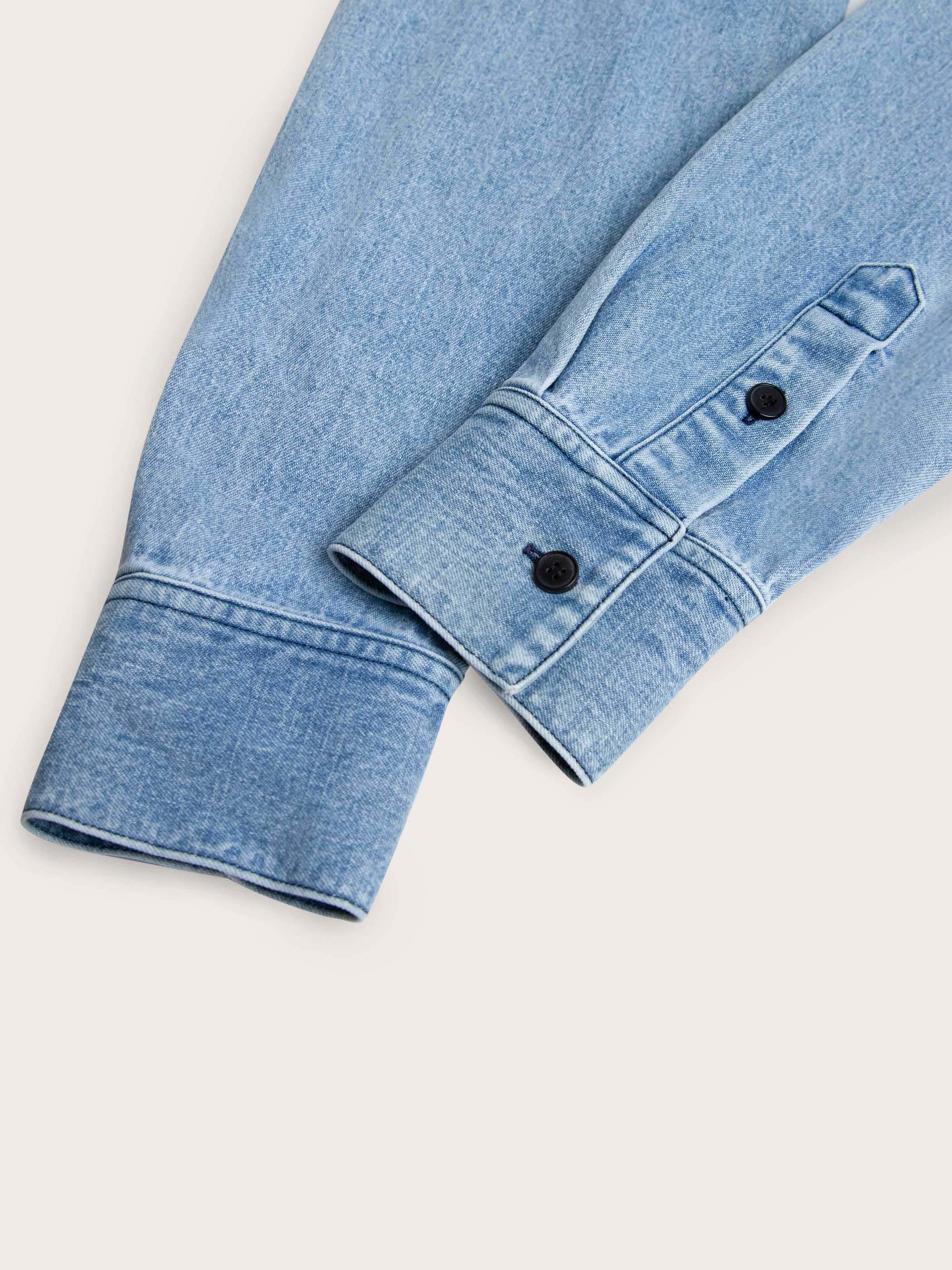 Lara Light Denim Button 
Down Top - Image 14