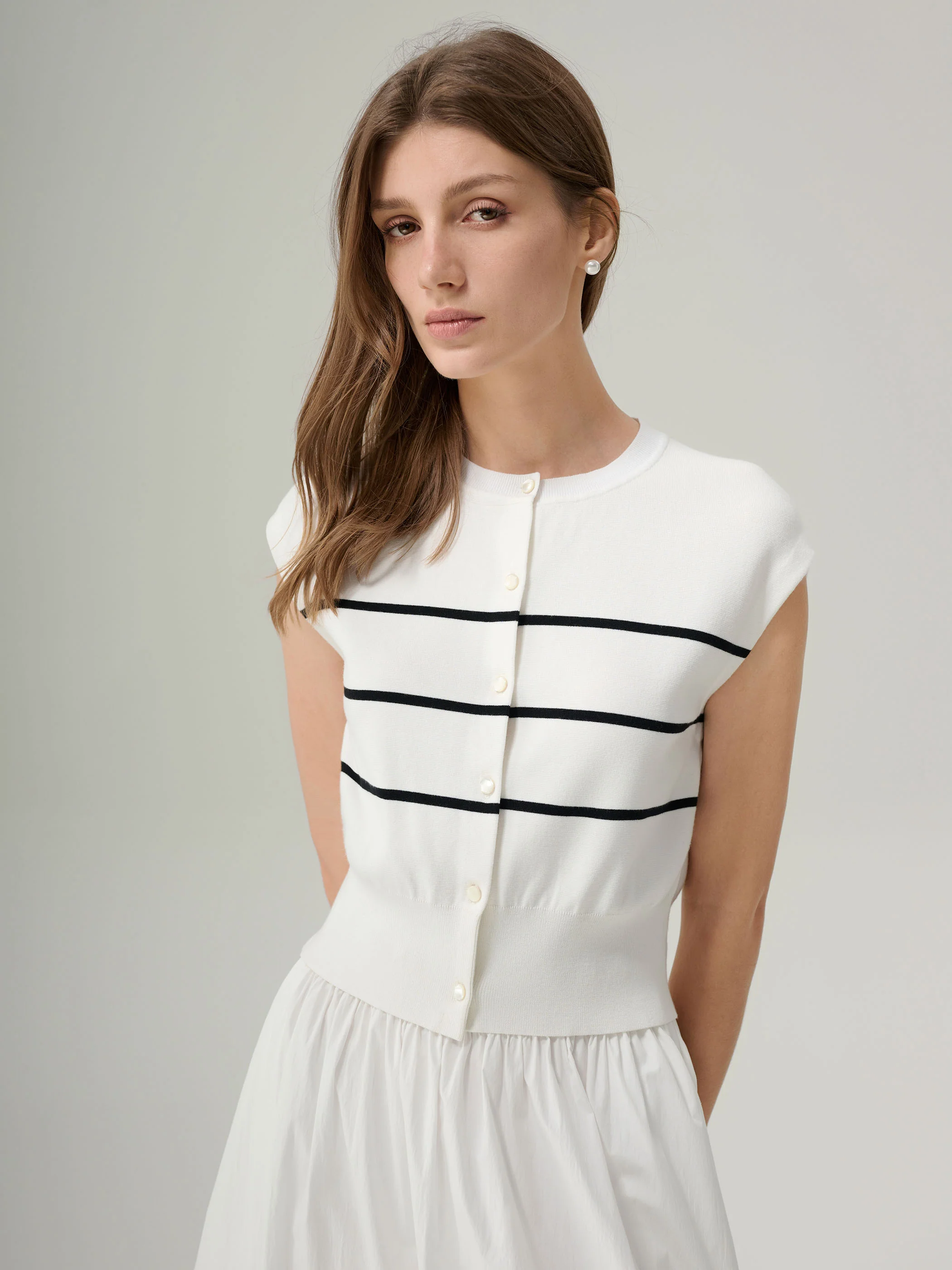 Lena Striped Button Up Top - Image 6