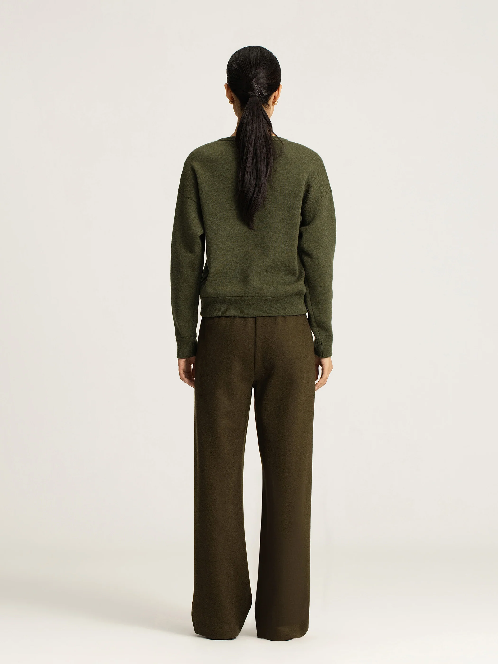 Leni Wool/Cotton Wide Leg Pants - Image 3