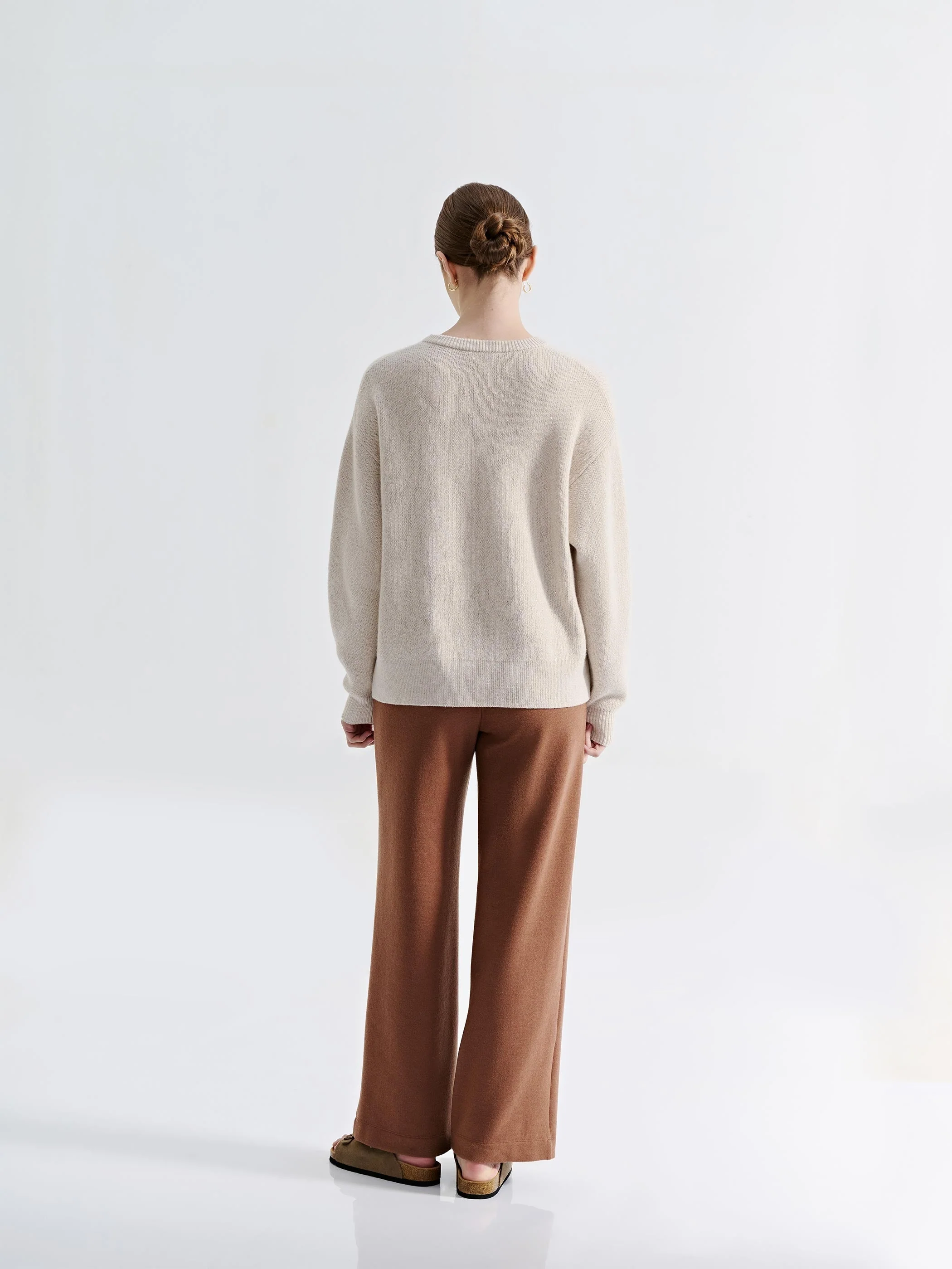 LENI WOOL/COTTON WIDE LEG PANTS - Image 3