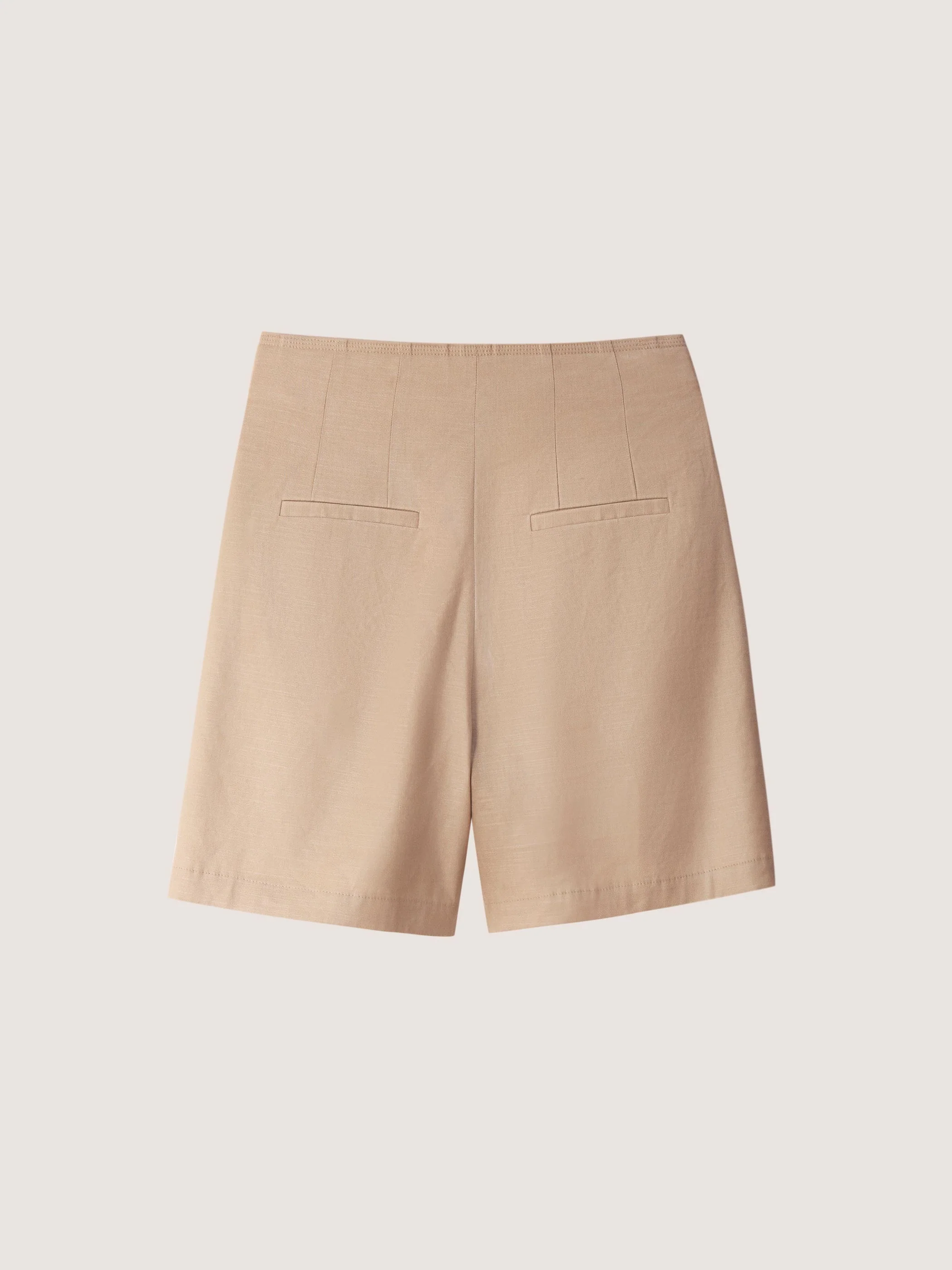 LINEN PLEATED SHORTS W/ BELT - Image 3