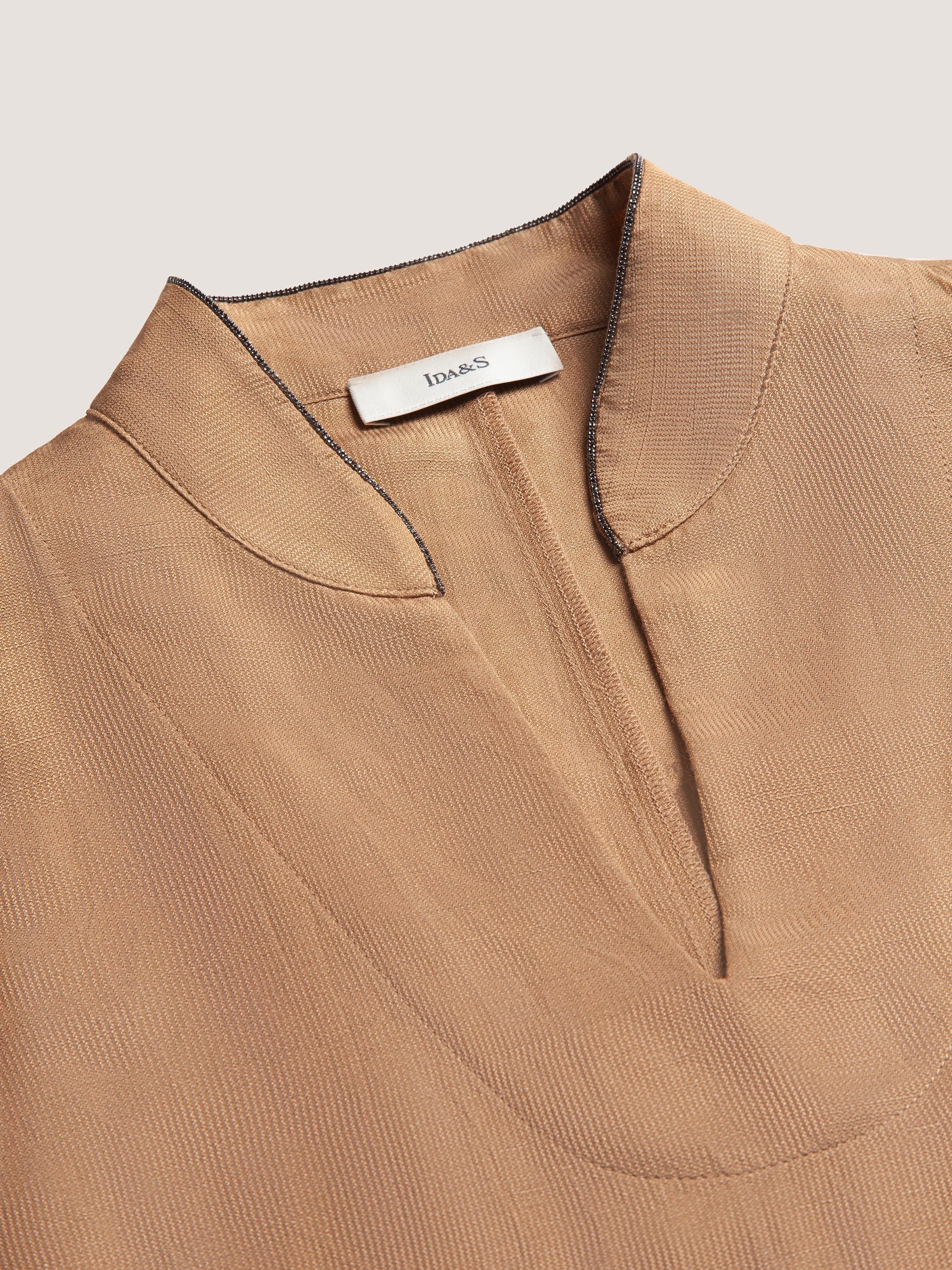 Mandarin Silk Linen Dress - Image 8