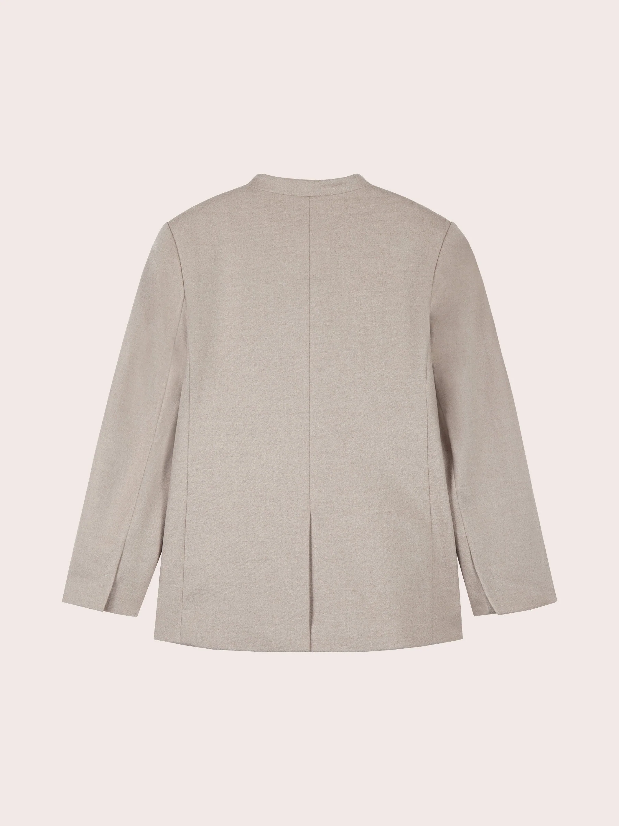 LIORA FRENCH SILK WOOL COLLARLESS HAUTE COUTURE SUIT JACKET - Image 10