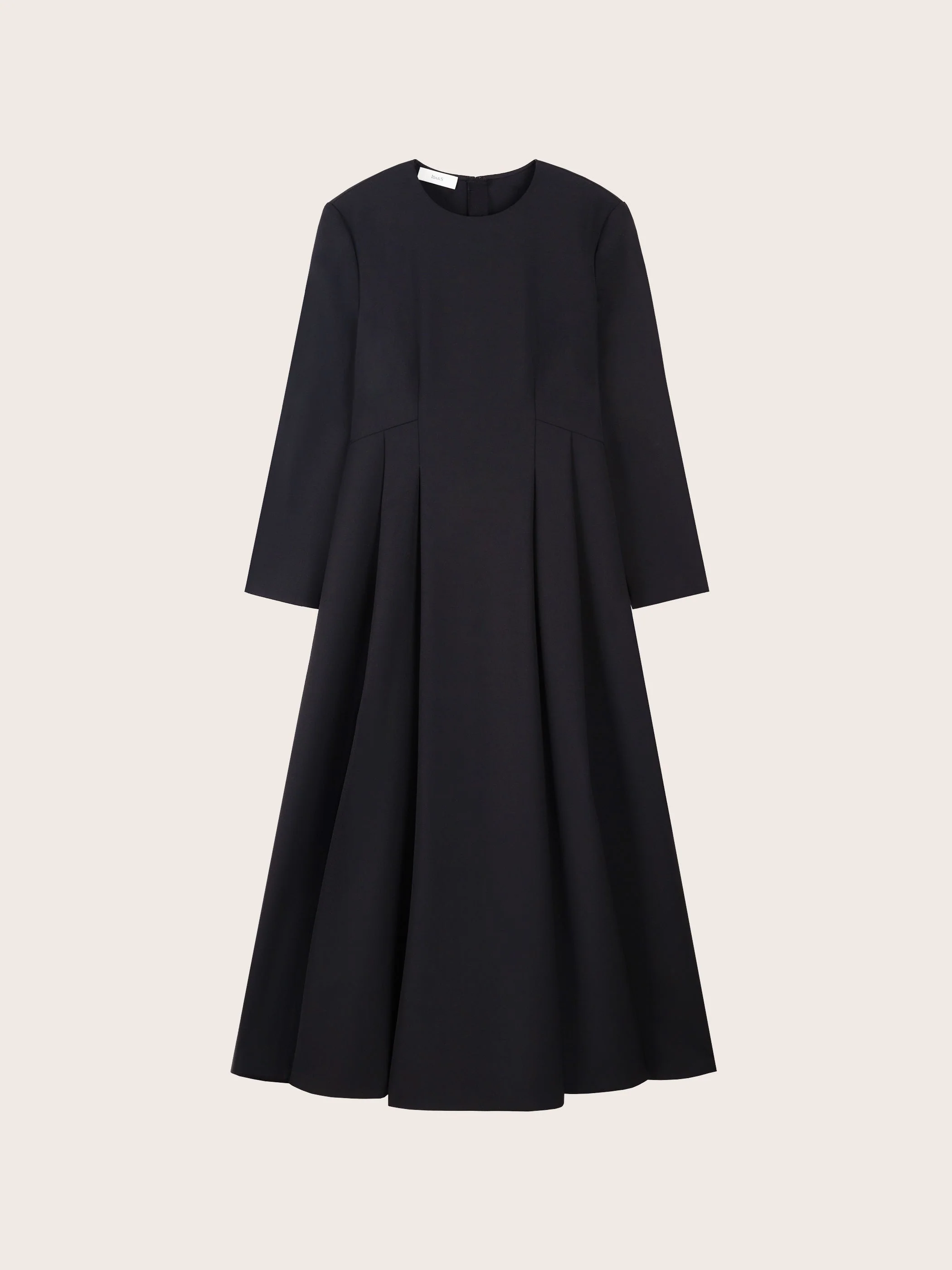 LONG SLEEVE CREW NECK A-LINE DRESS - Image 10