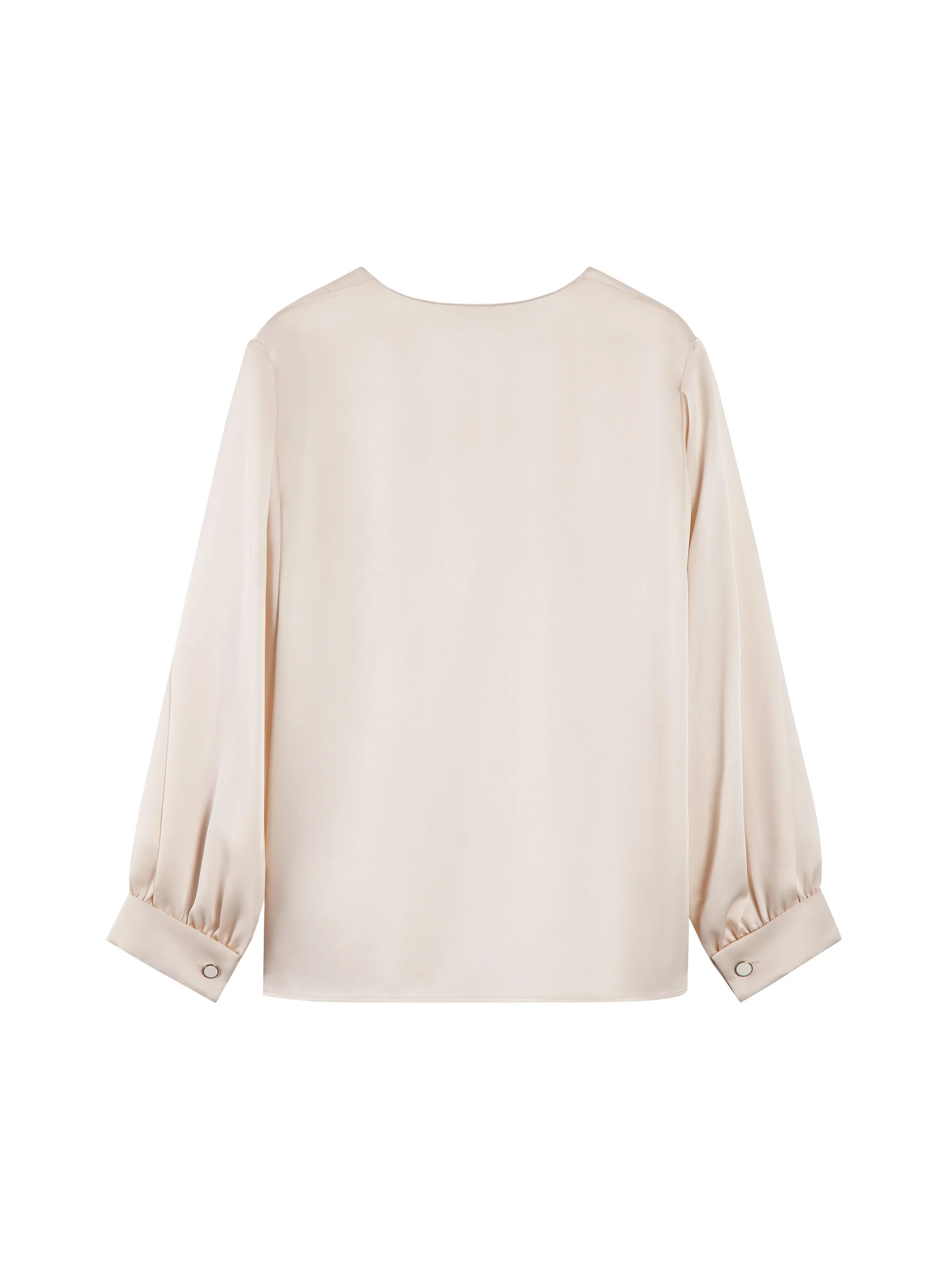 LONG SLEEVE OPEN NECK BLOUSE - Image 5