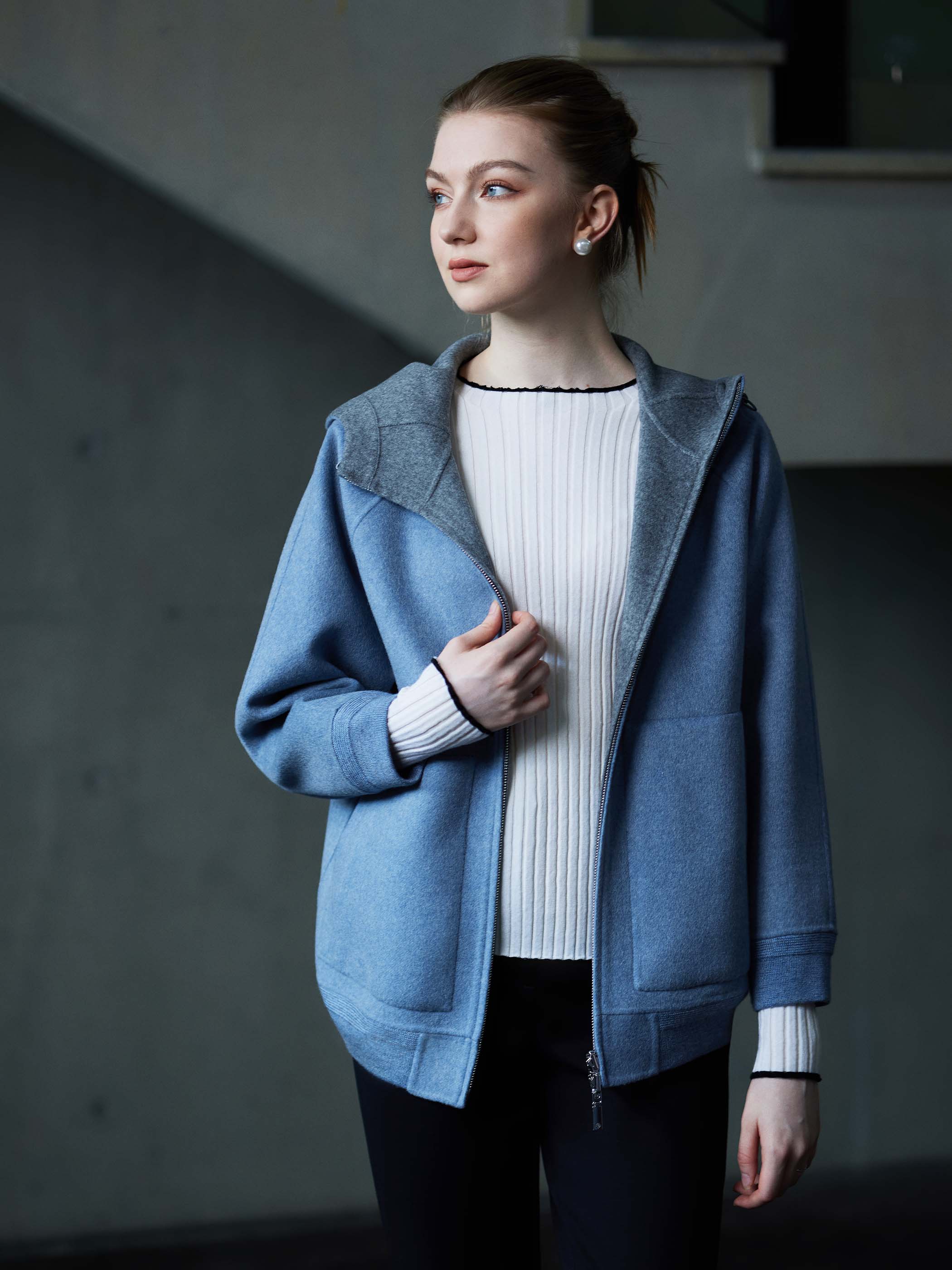 LONG SLEEVE RIB KNIT W/ TRIM DETAIL - Image 6
