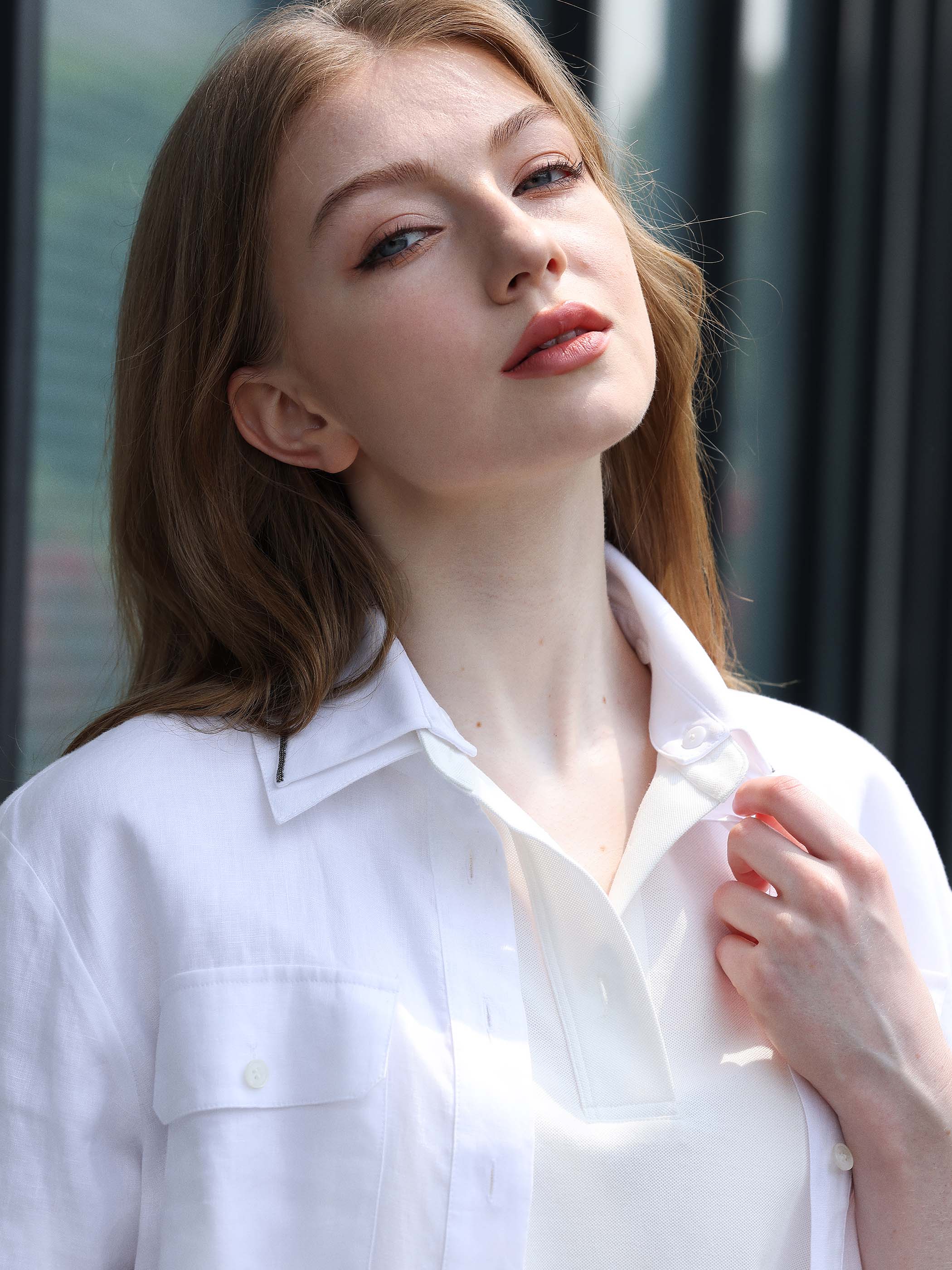 LONG SLEEVEN LINEN SHIRT W/ RELAXED SHOULDER - Image 4