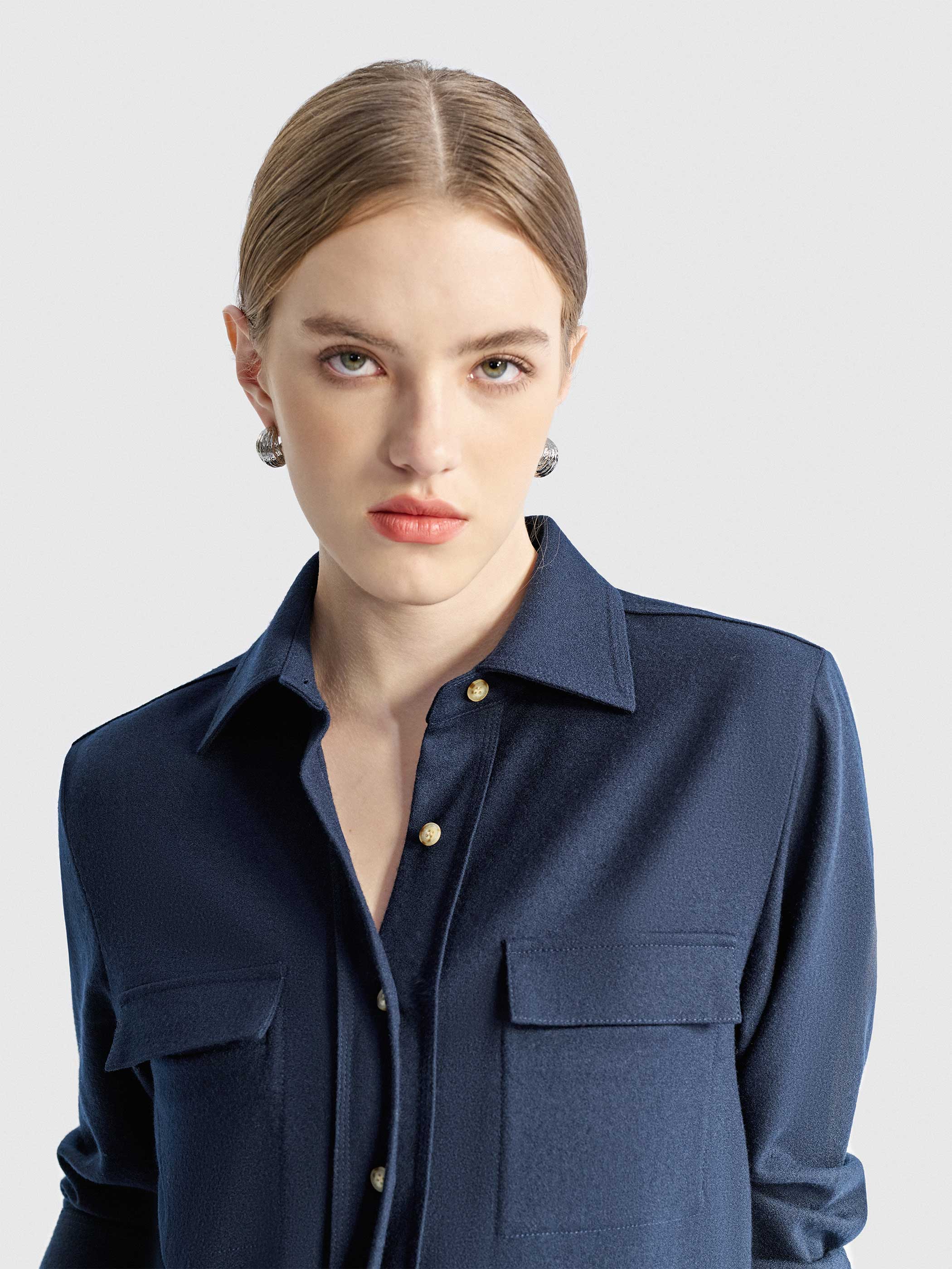 LUCY WOOL BUTTON UP TOP - Image 6