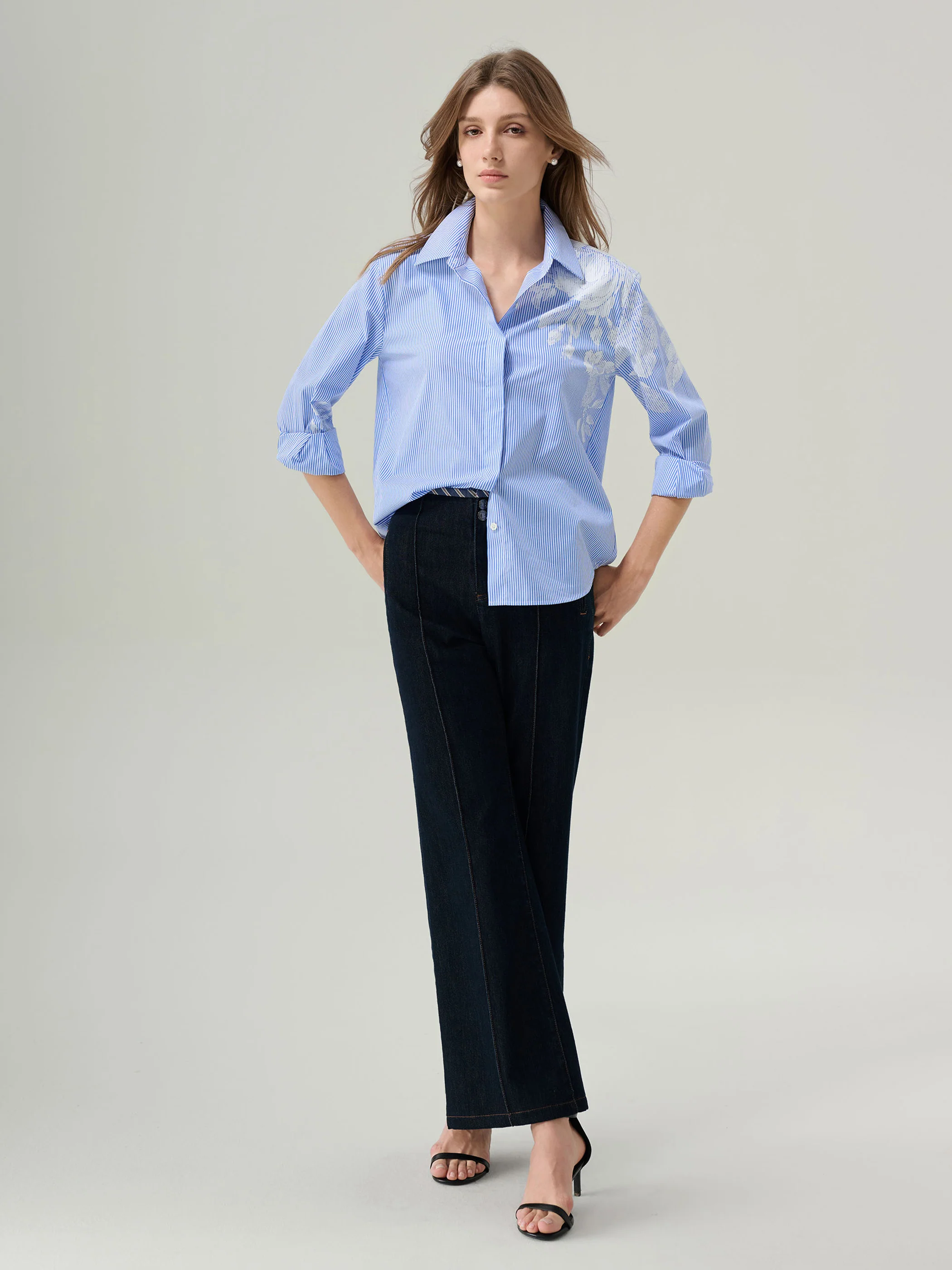 Maisie Striped Oversized Blouse - Image 3