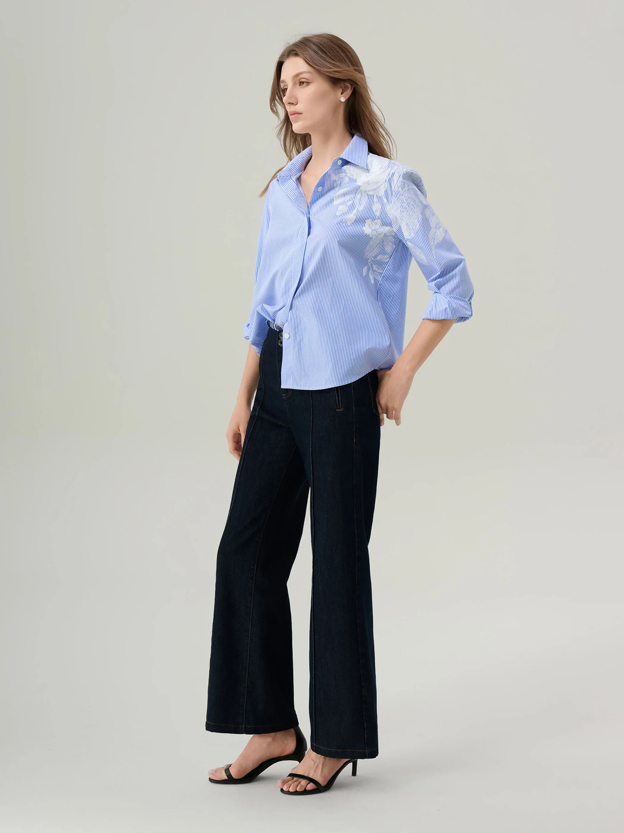 Maisie Striped Oversized Blouse - Image 4