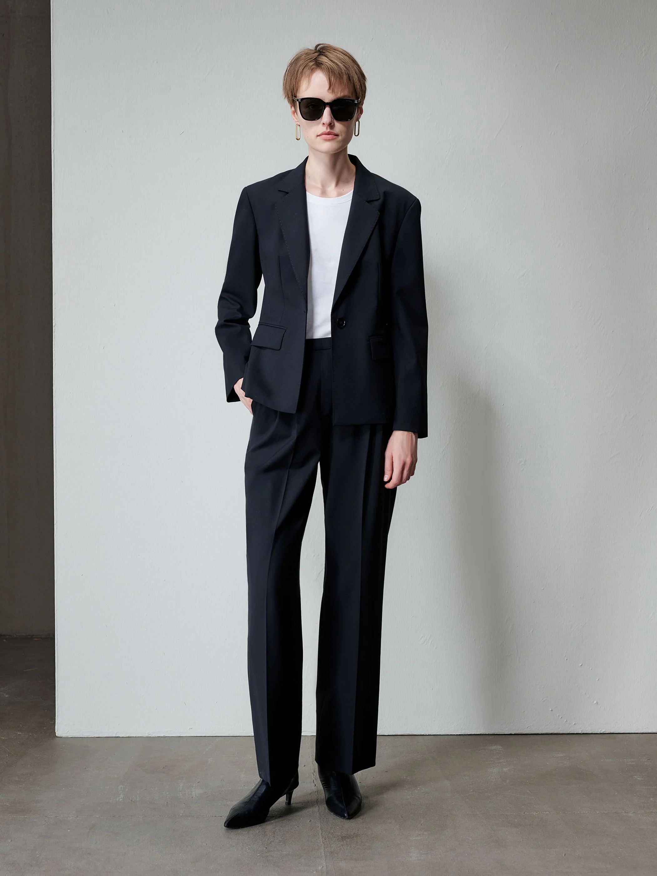 Martin Wide Leg Wool Trousers - Image 3