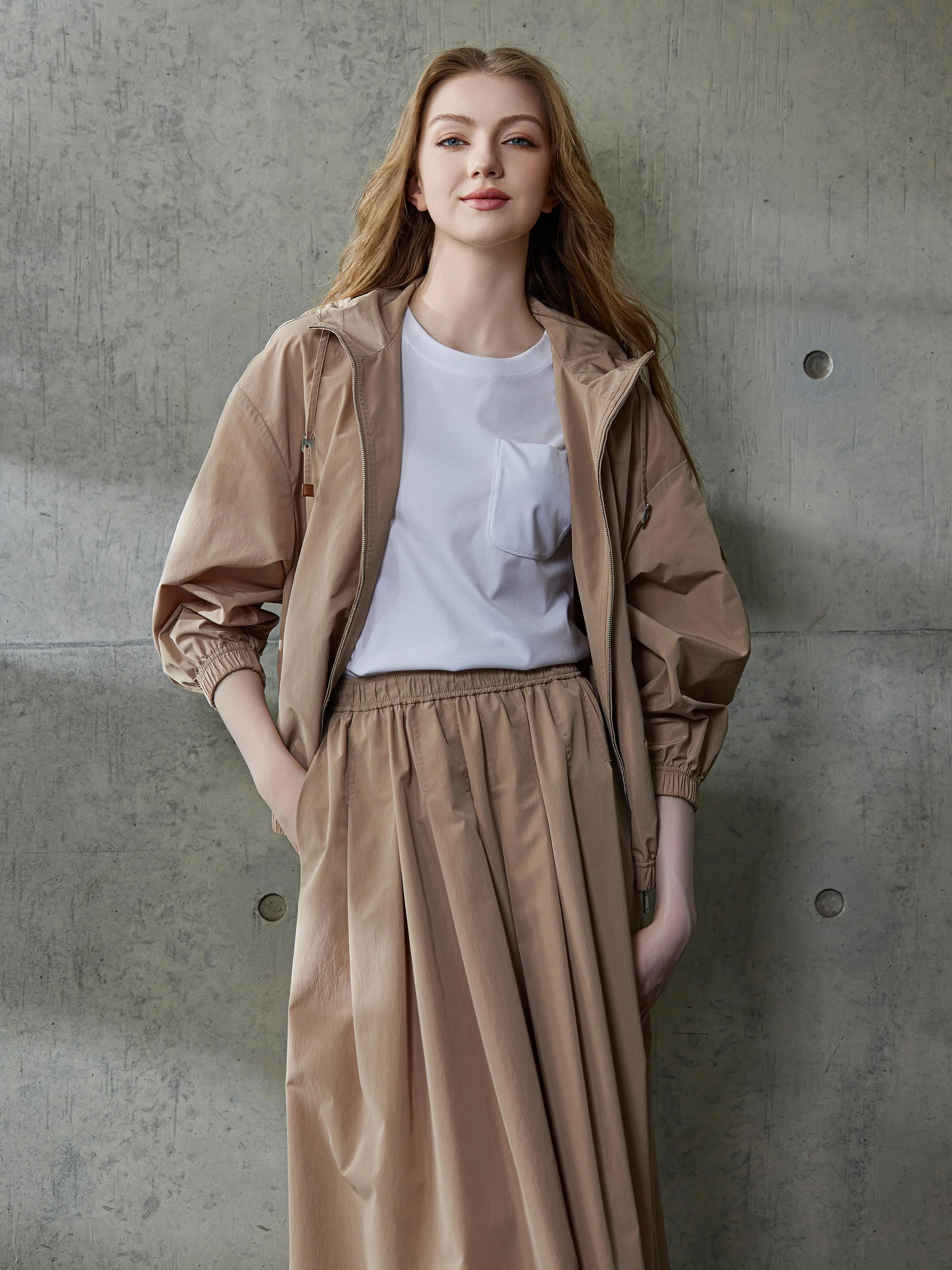 MAXI PLEATED SKIRT W/ POCKETS - Image 3
