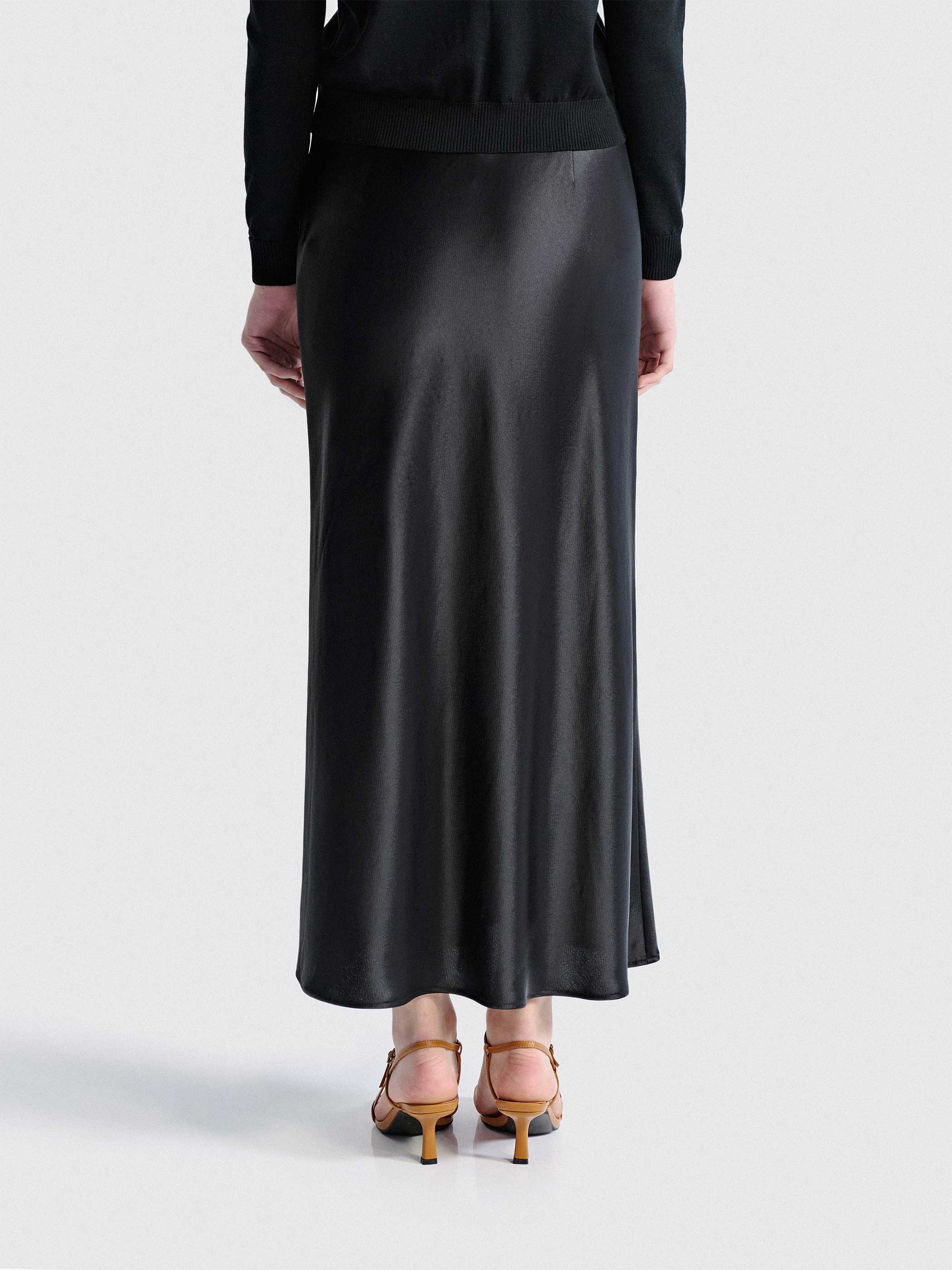 FREYA MAXI SATIN SKIRT - Image 4