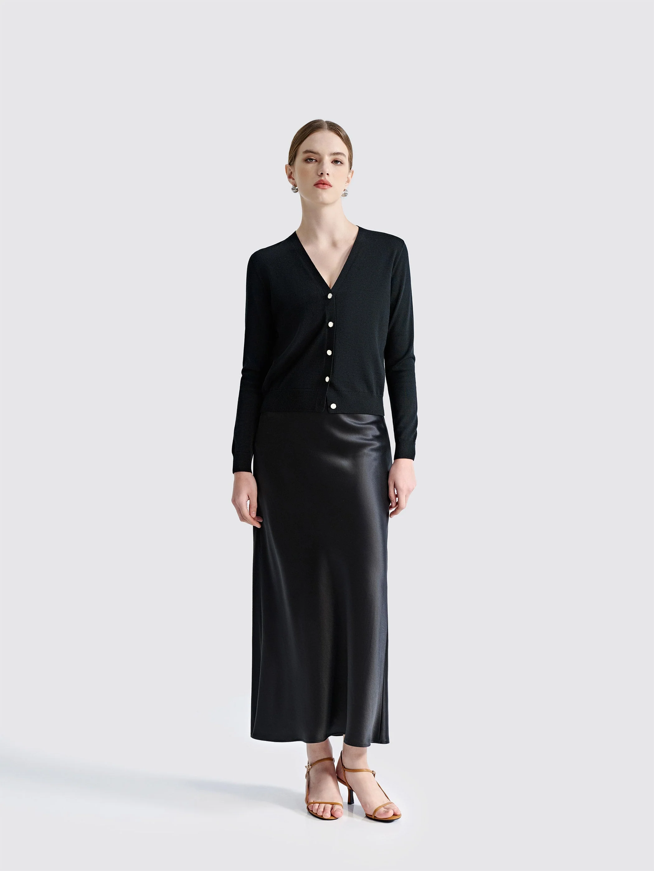 FREYA MAXI SATIN SKIRT - Image 5