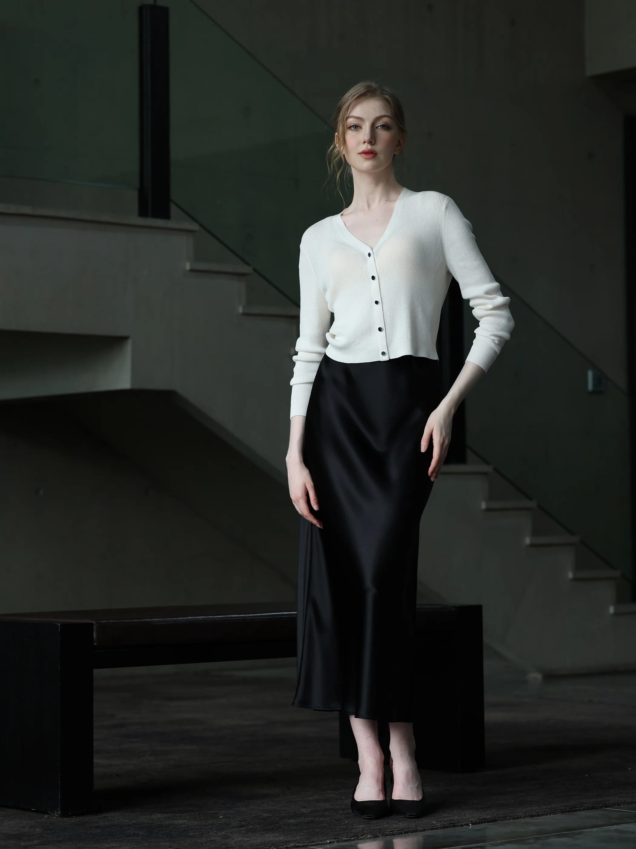 MAXI SATIN SKIRT - Image 8