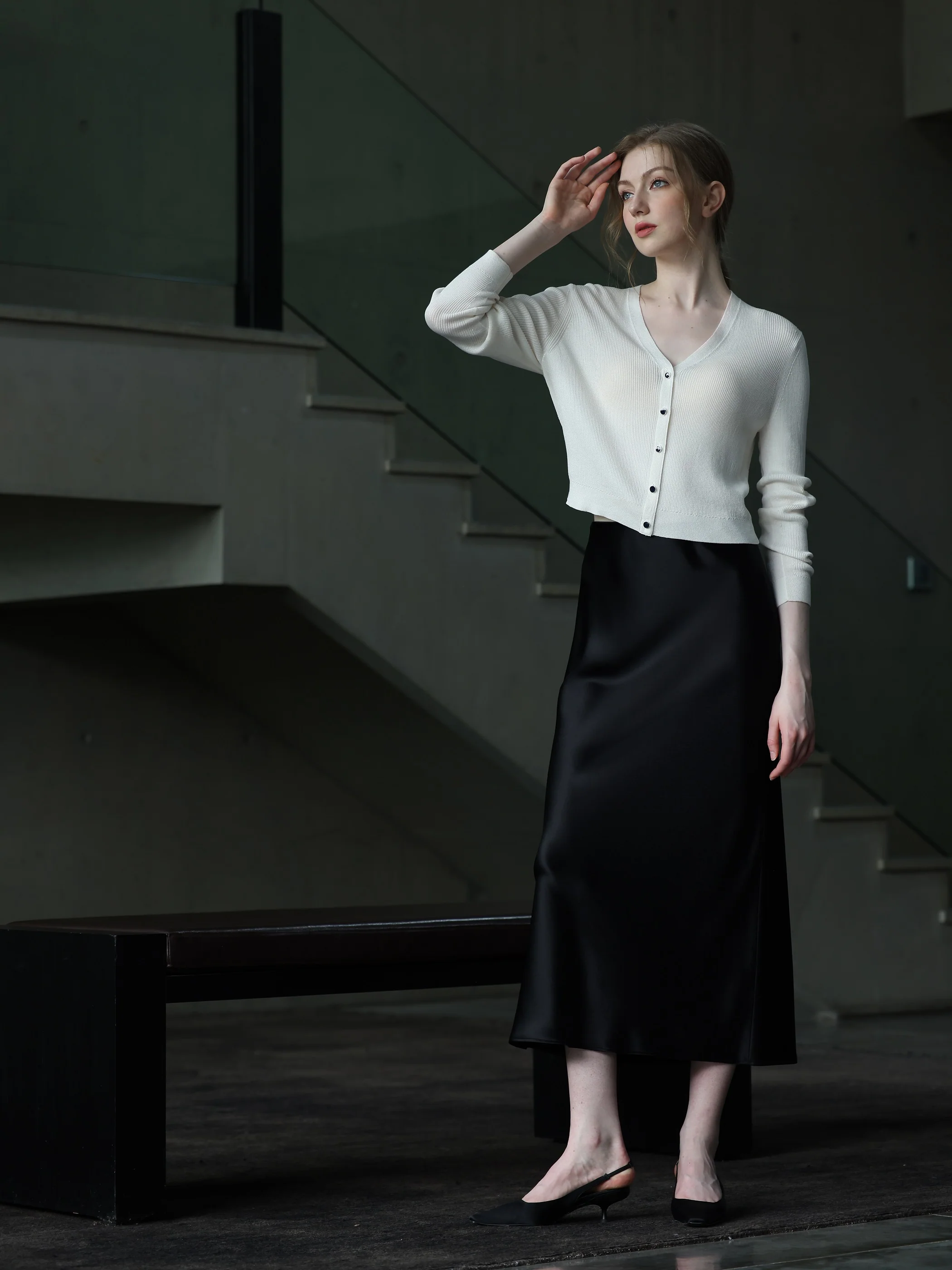 MAXI SATIN SKIRT - Image 9