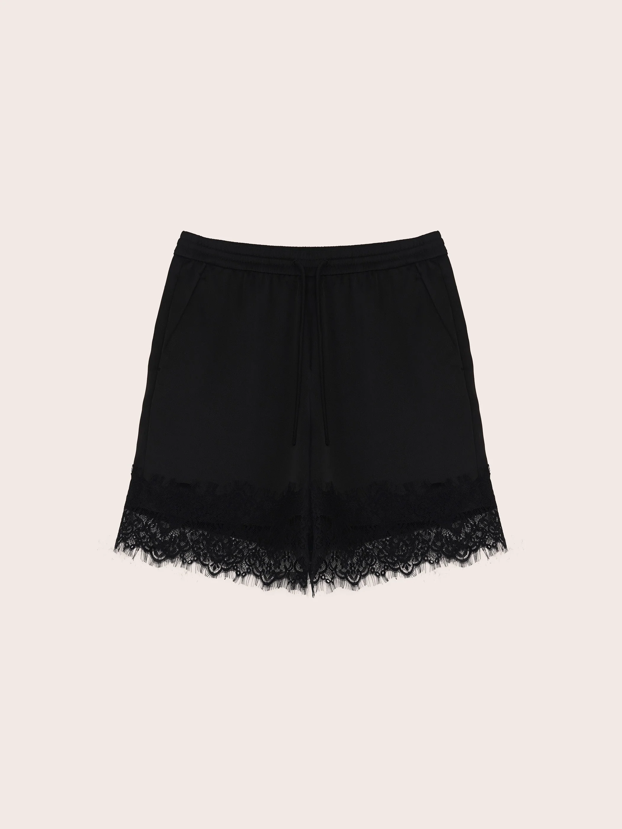 Maya Twill Lace Trim Shorts - Image 3