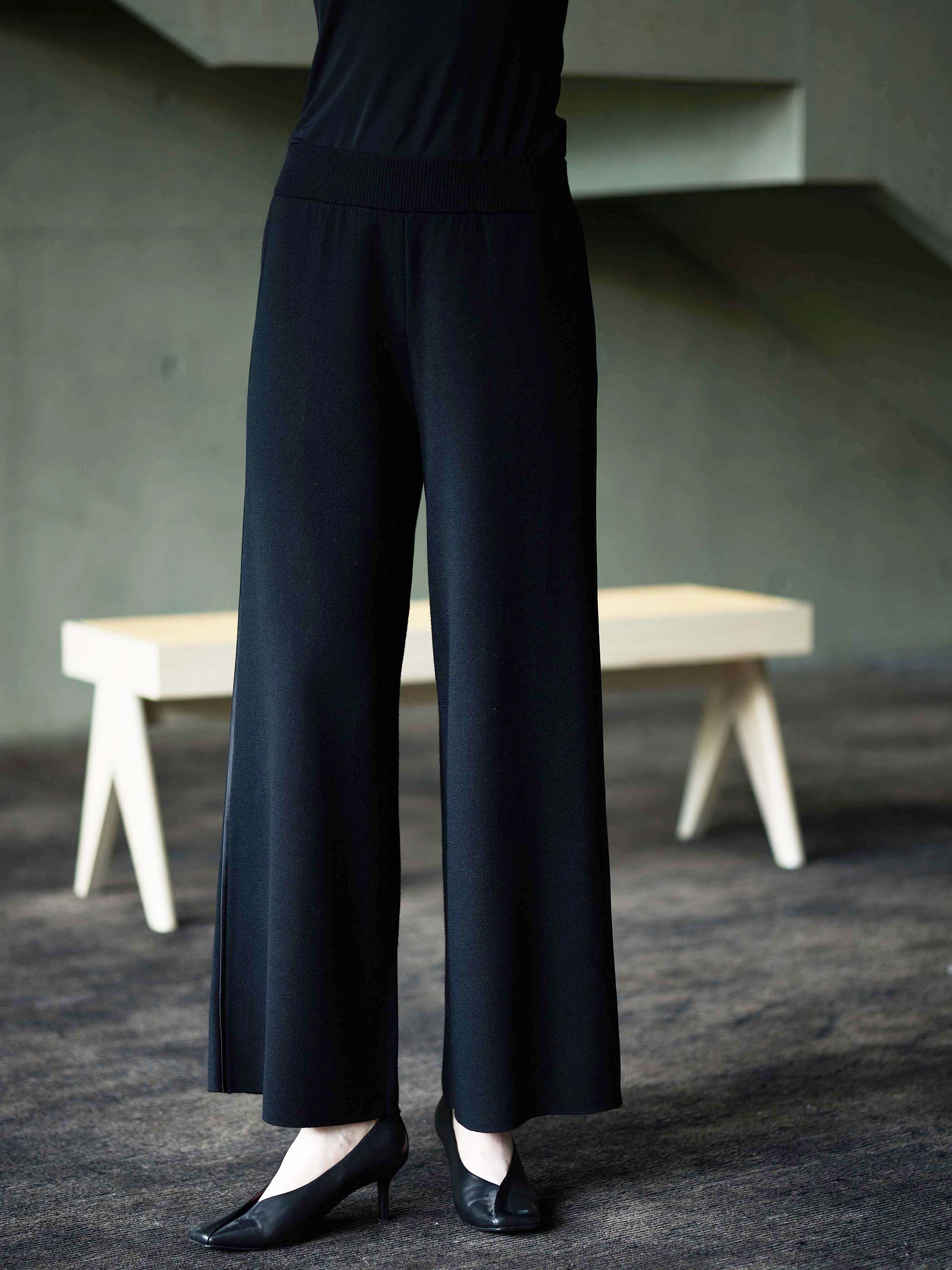 MERINO KNIT PANTS W/ PIPING DETAILS - Image 2