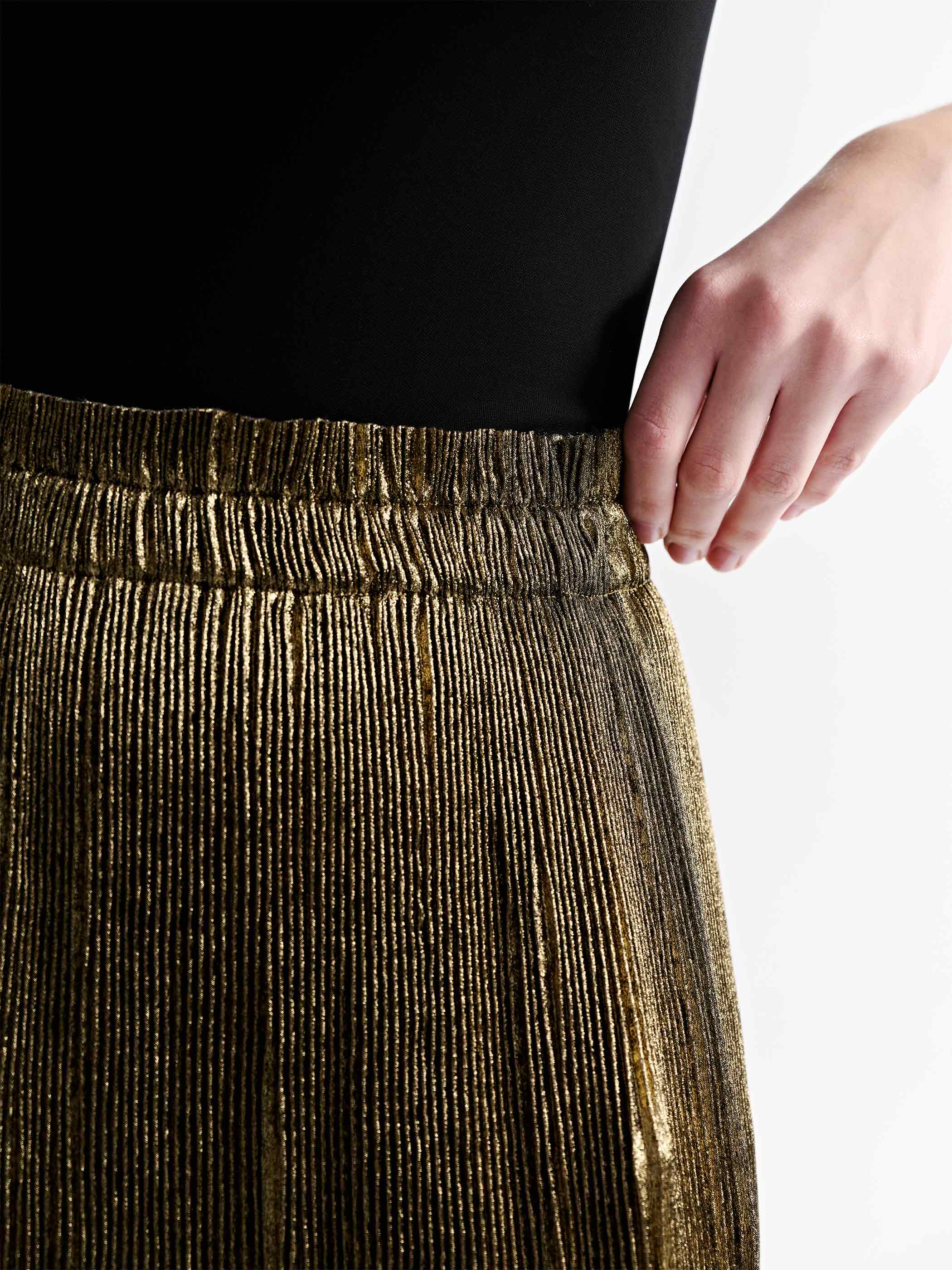 METALLIC PLEATED SKIRT - Image 5