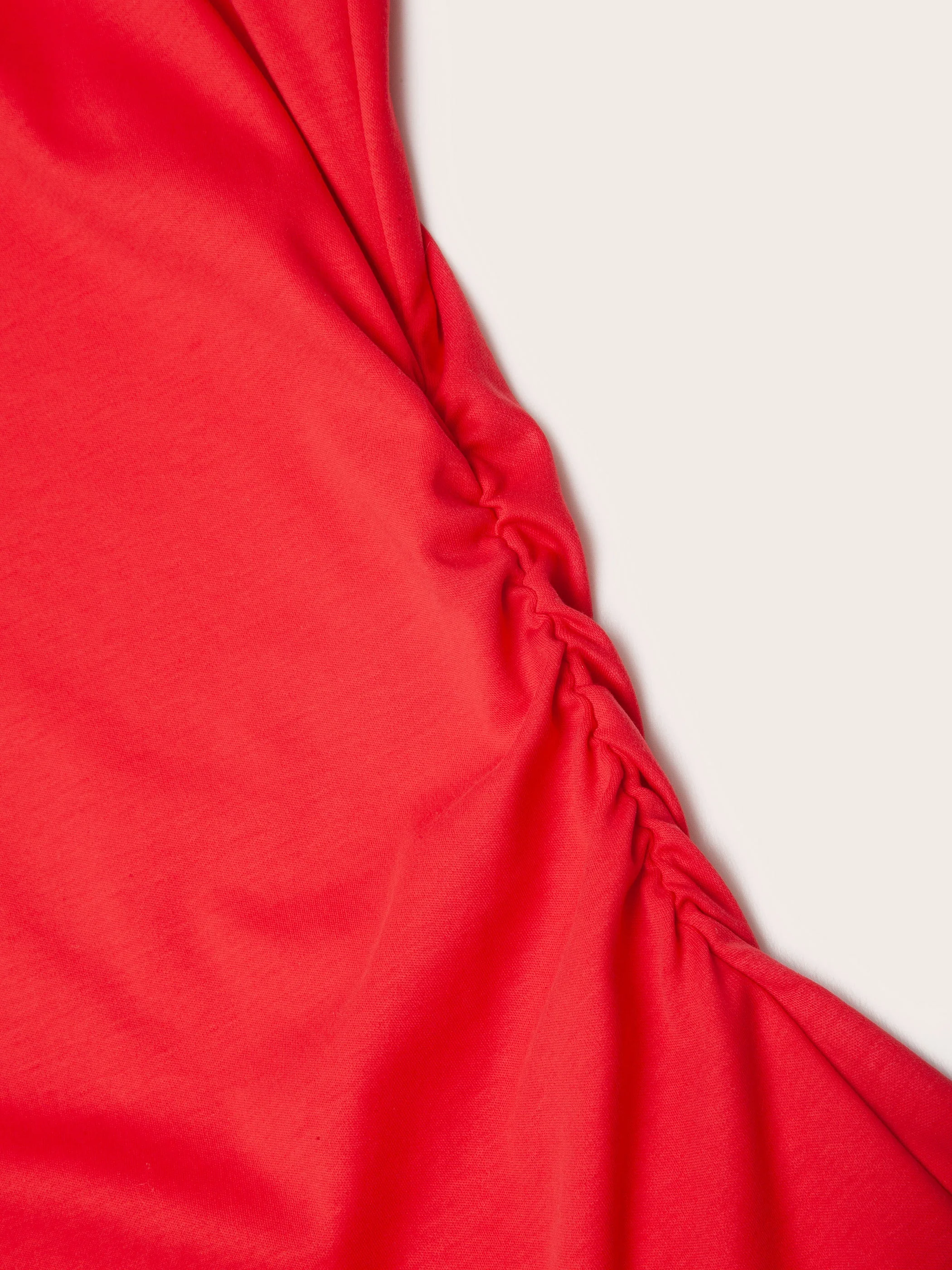 Mia Crimson Ruched Side V-Neck Sleeveless Tank - Image 8