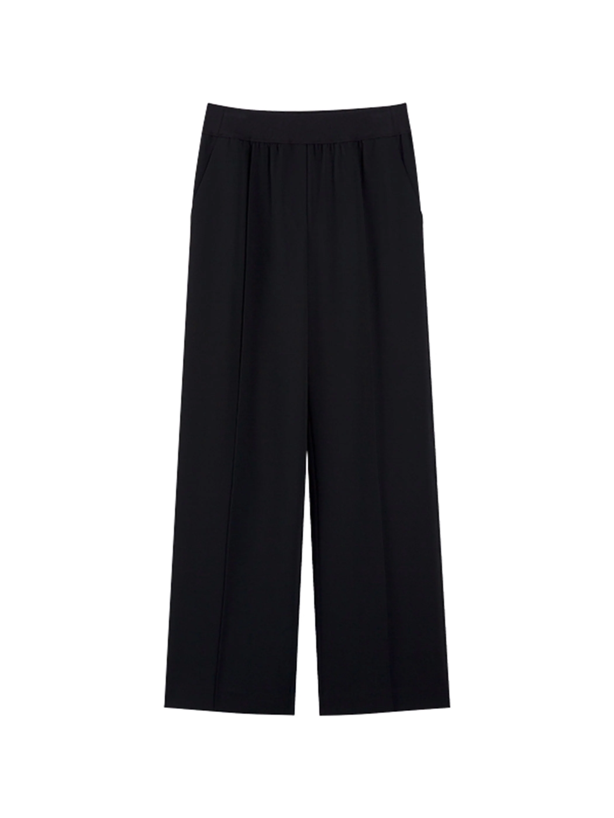 MID WAIST STRAIGHT LEG PANTS W/ ELASTIC WAISTBAND - Image 5