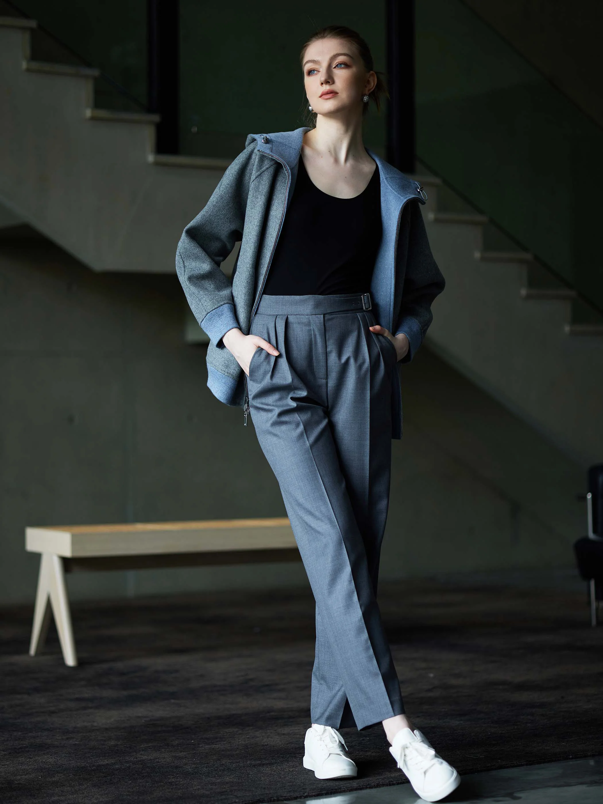 MID WAIST STRIGHT LEG SUIT PANTS - Image 6