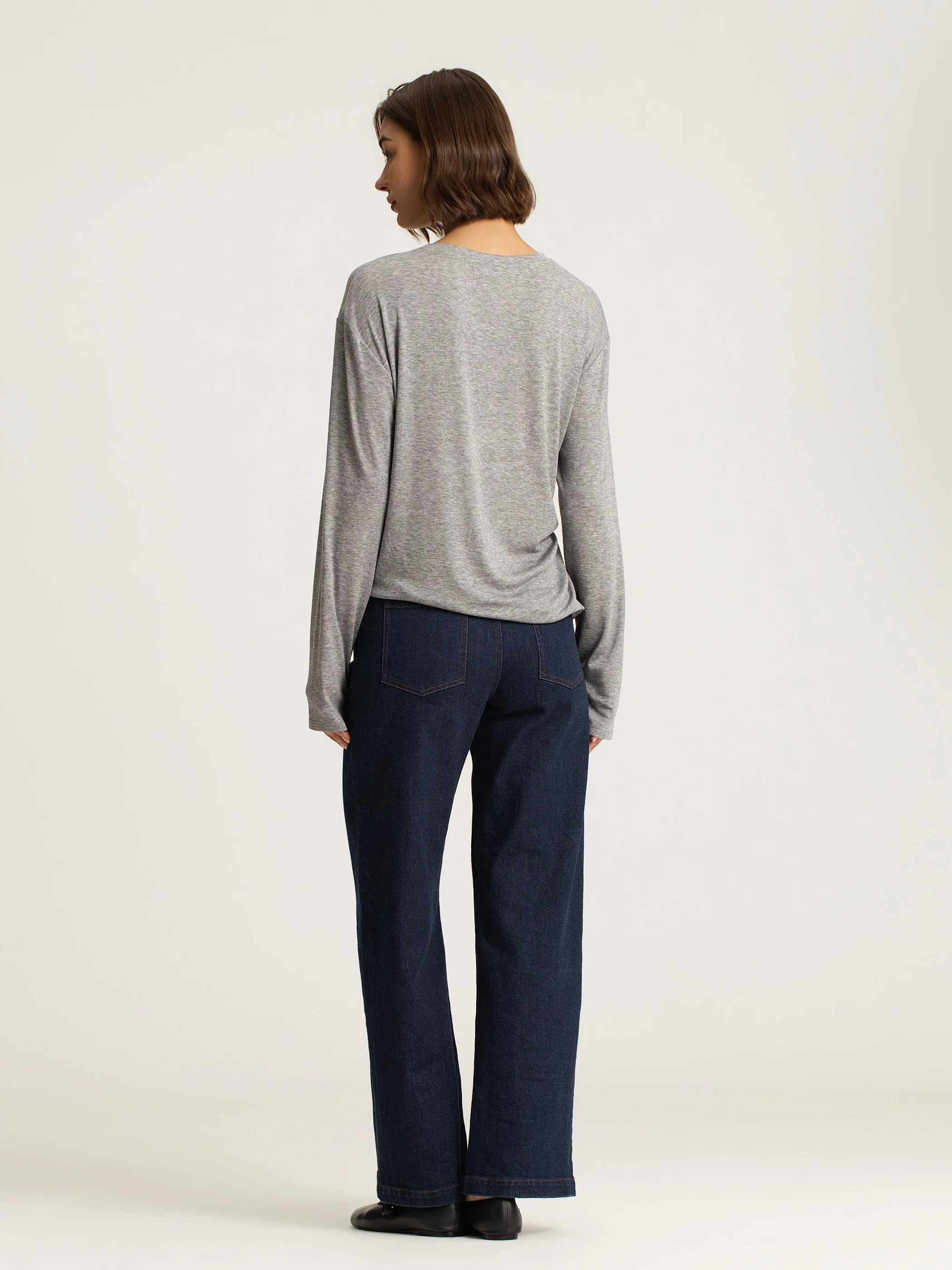 Mira Denim Straight-Leg Pants - Image 3
