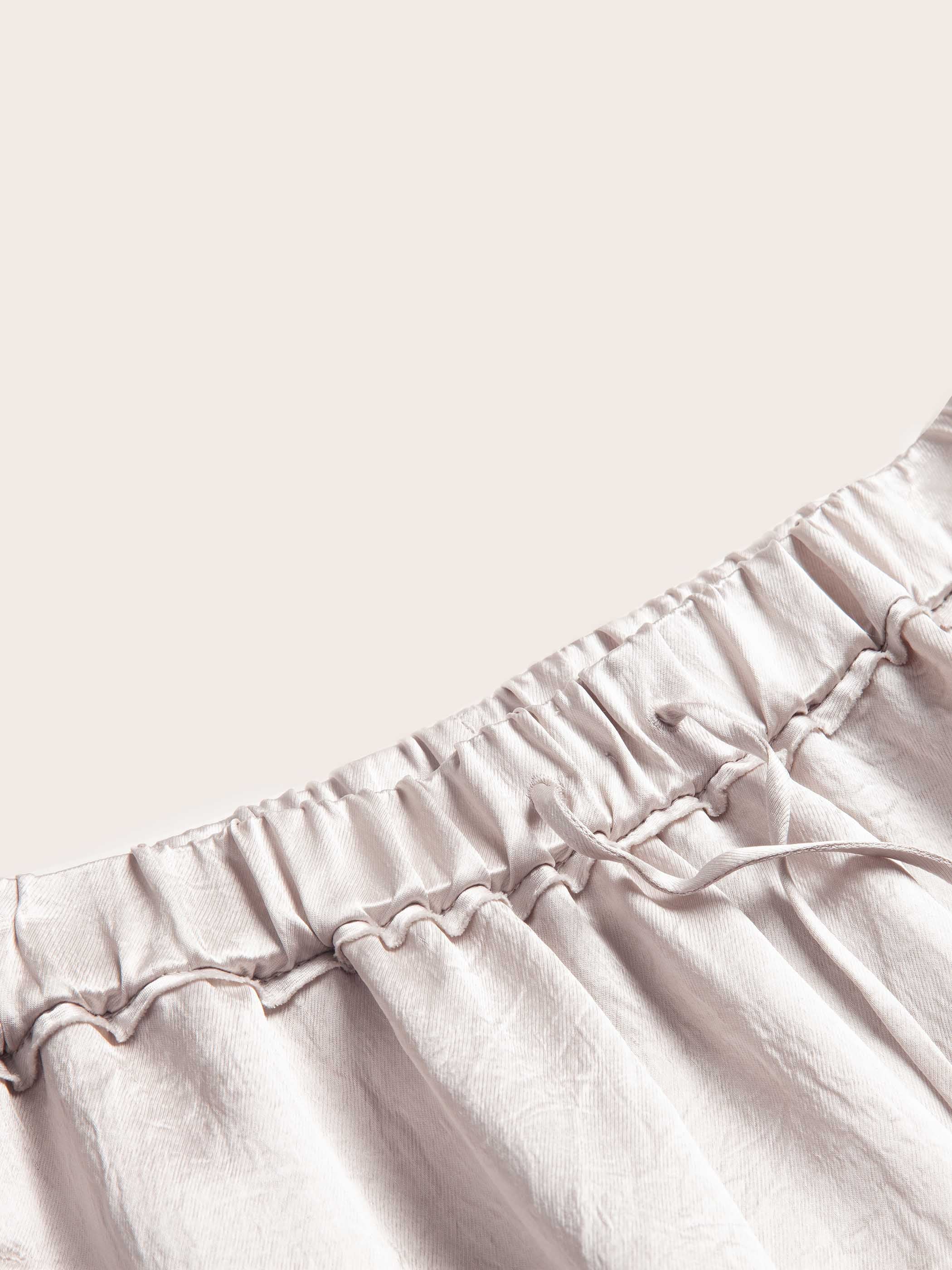 MIRI CRINKLE SATIN WIDE LEG PANT - Image 9