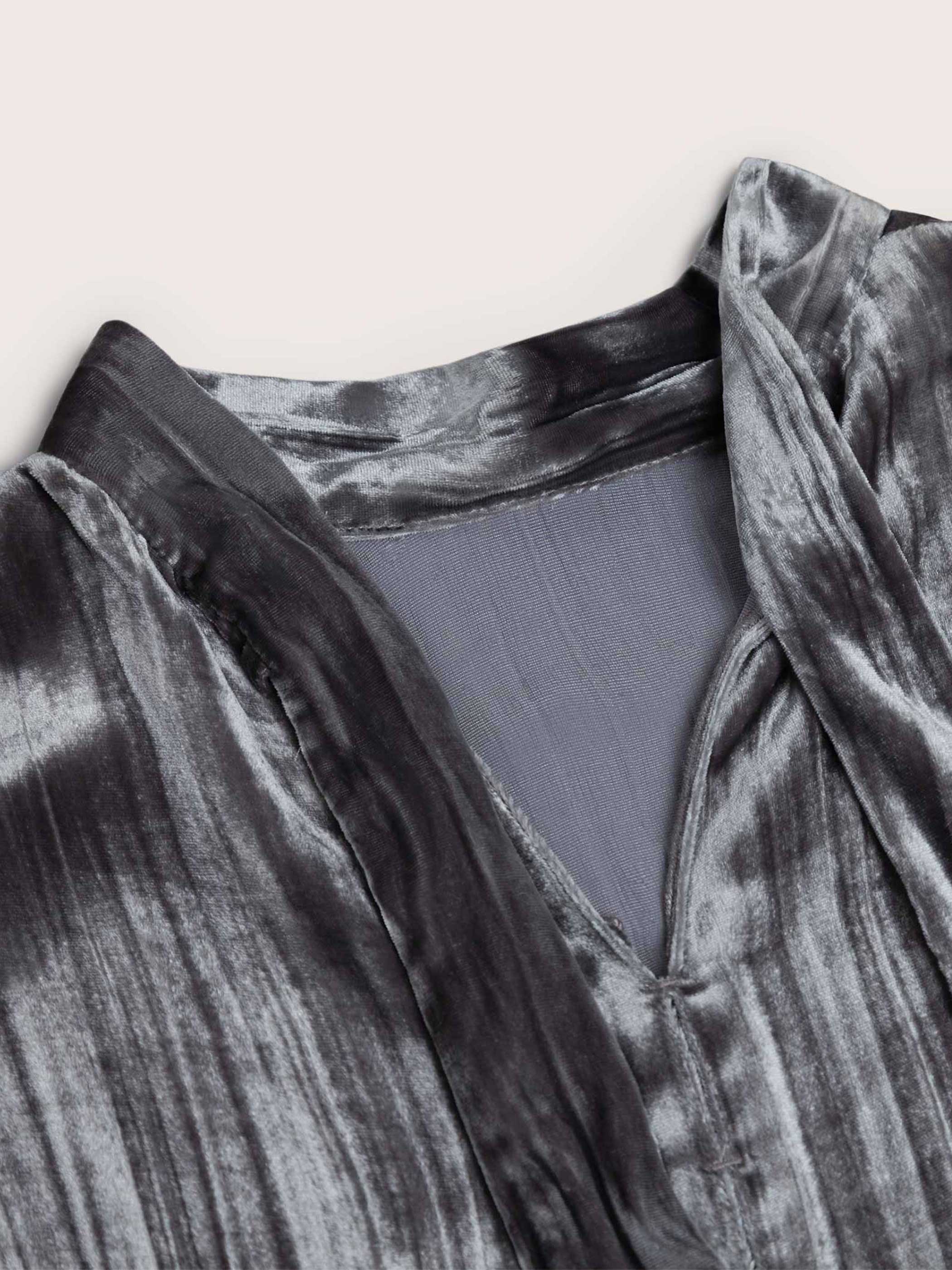 MOCK NECK VELVET TOP - Image 9