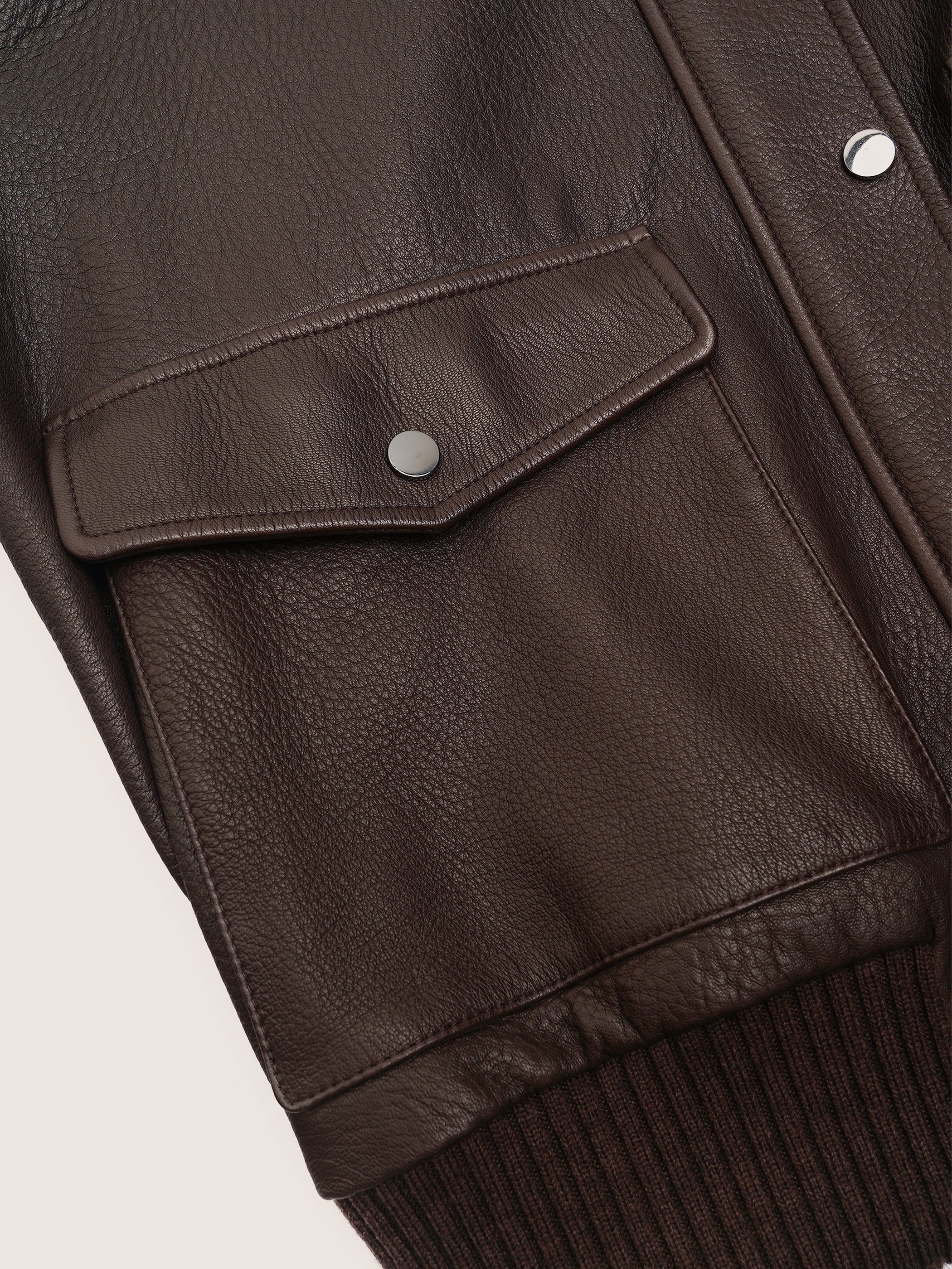 Nathi Goatskin Leather Bomber - Image 10