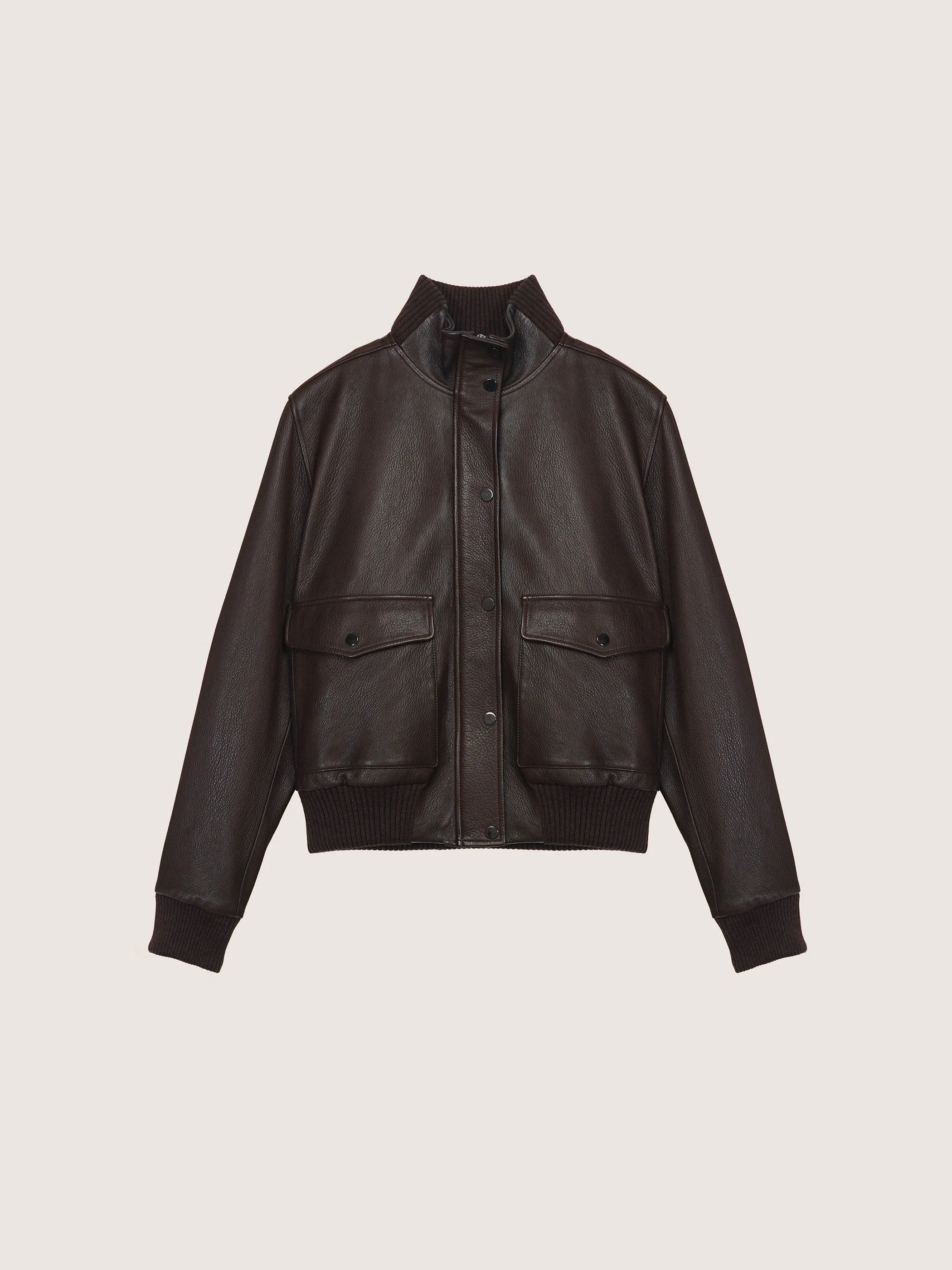 Nathi Goatskin Leather Bomber - Image 5