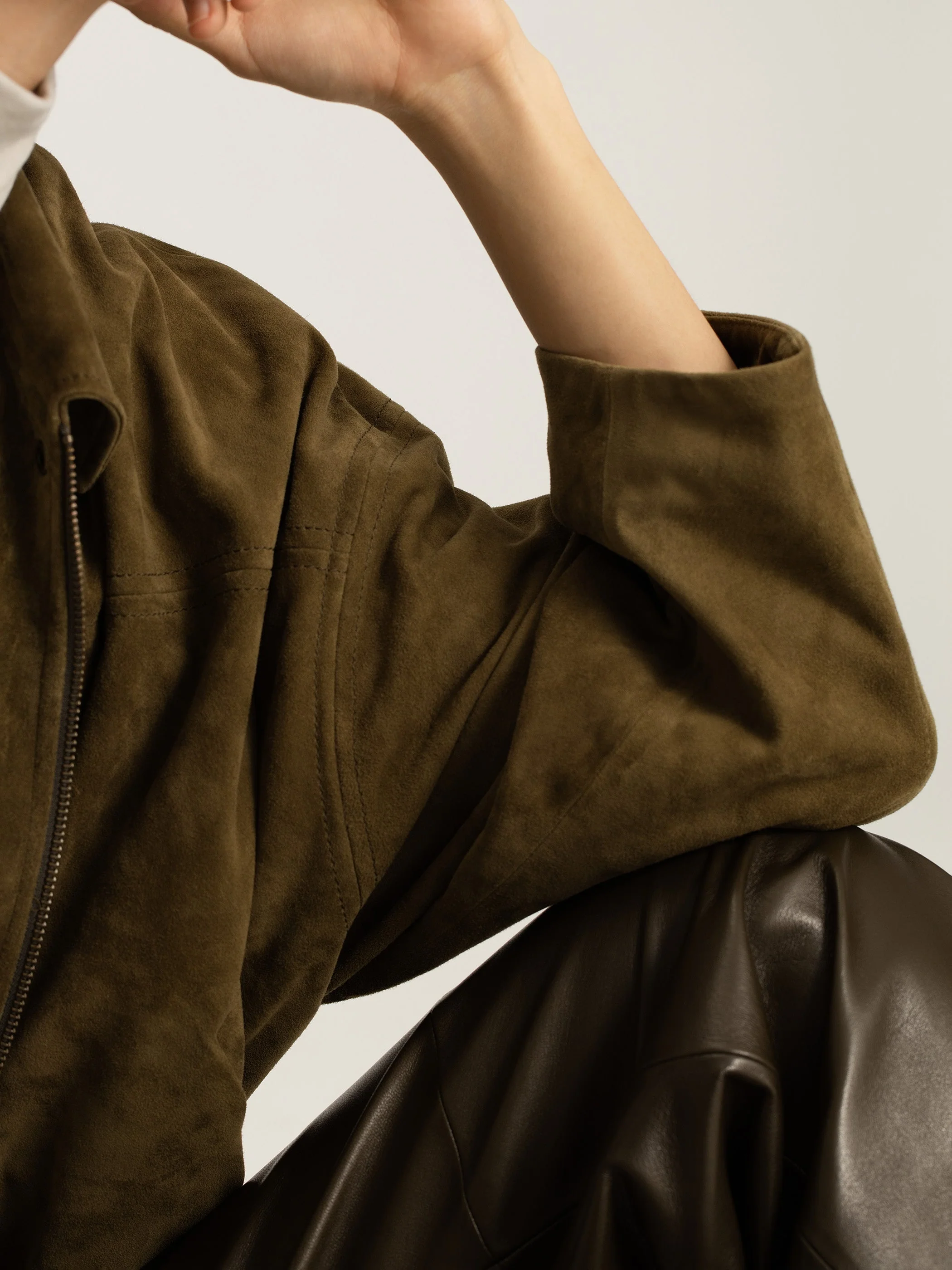 Nico Suede Leather Jacket - Image 12