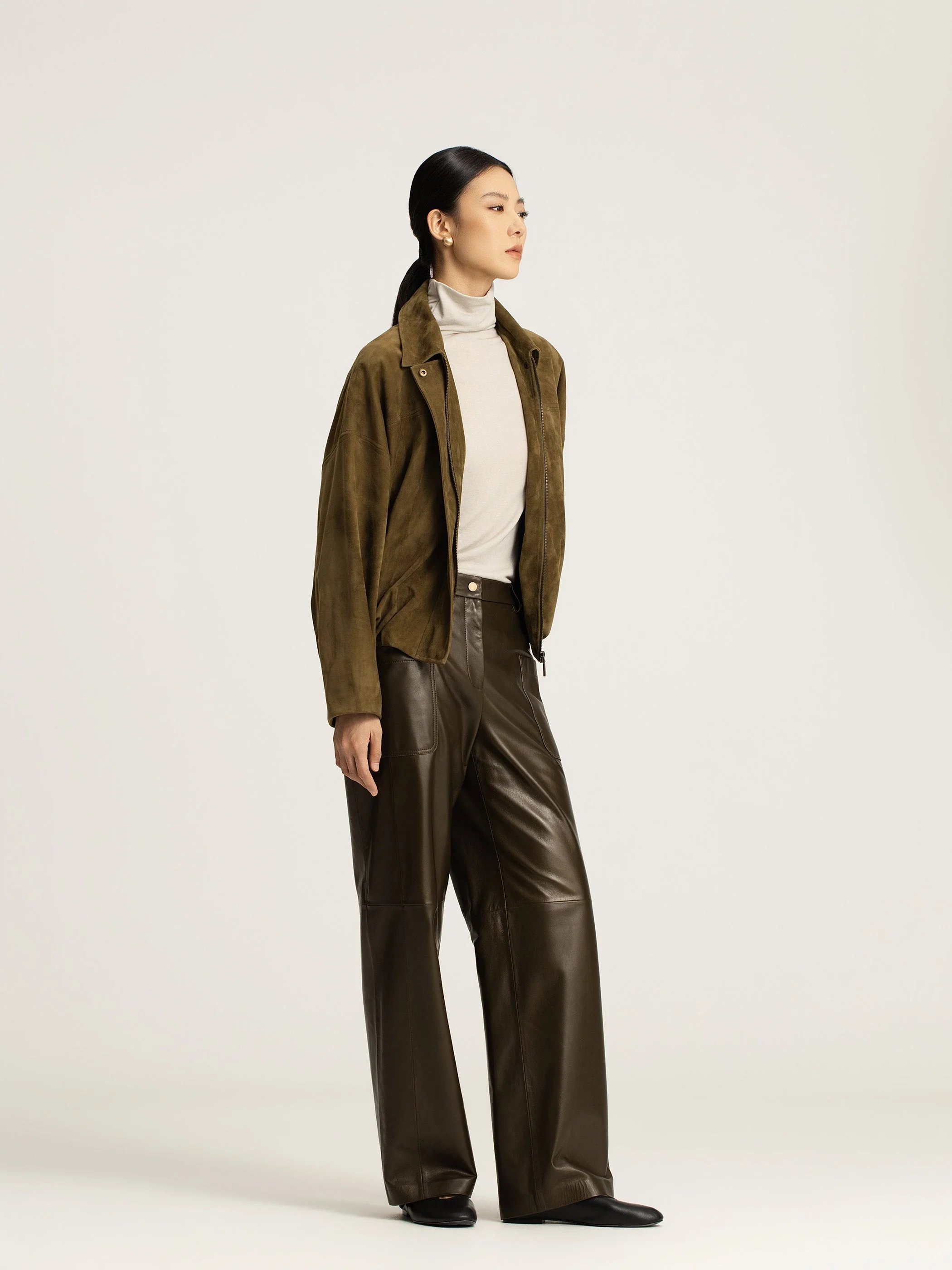 Nico Suede Leather Jacket - Image 3