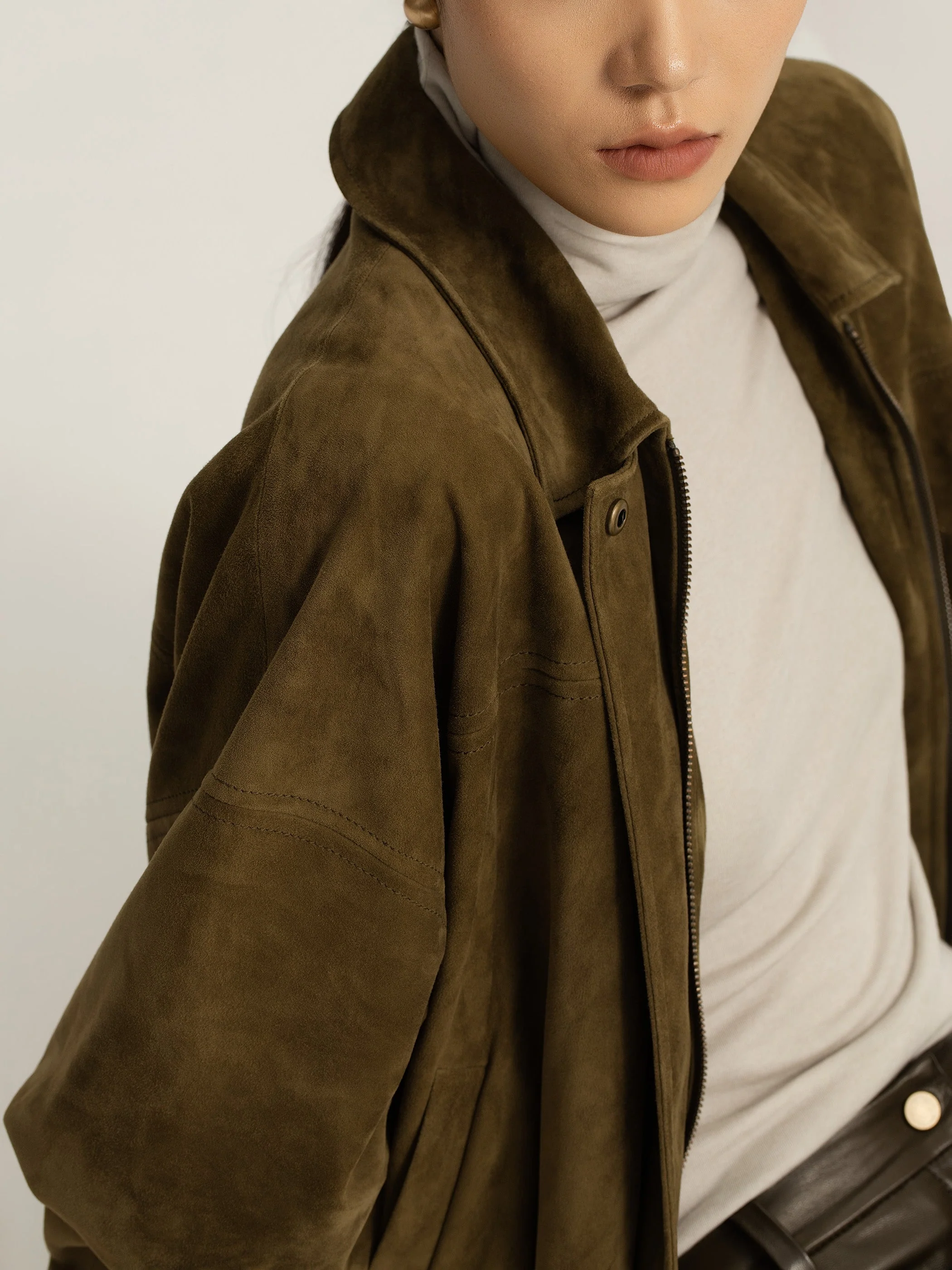 Nico Suede Leather Jacket - Image 7