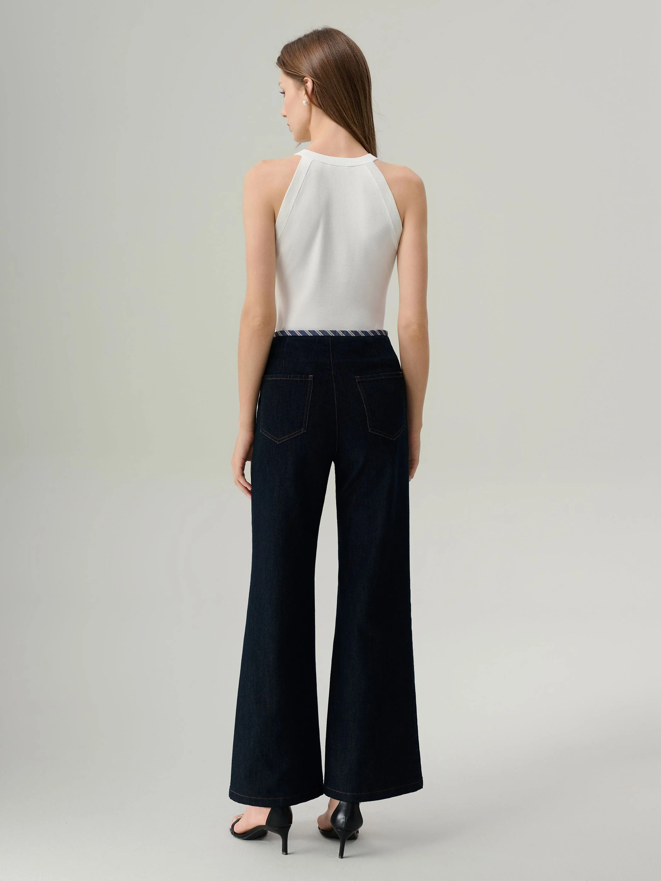 Noa Indigo Wide Leg Jeans - Image 3
